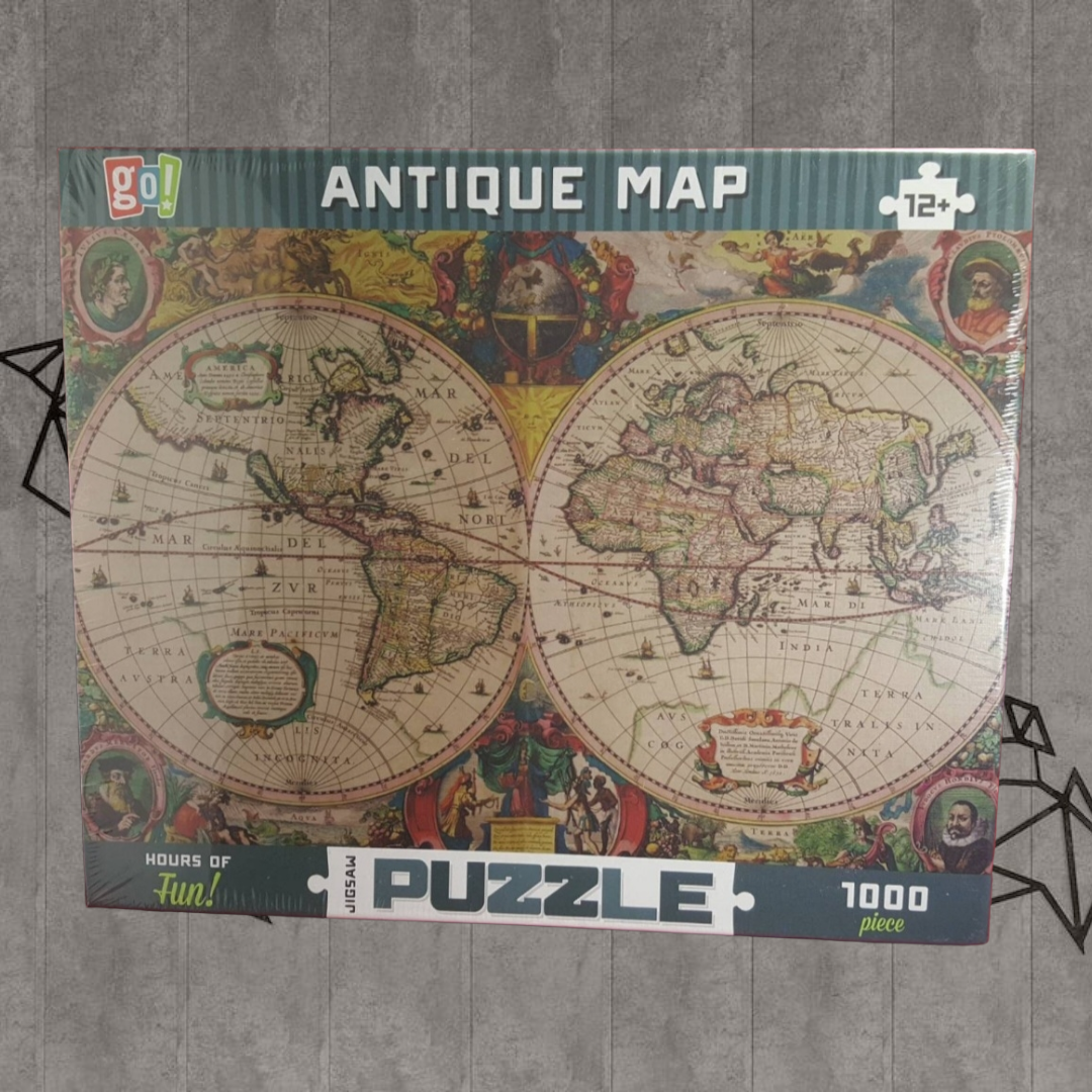 Antique World Map: 1,000 Piece Puzzle