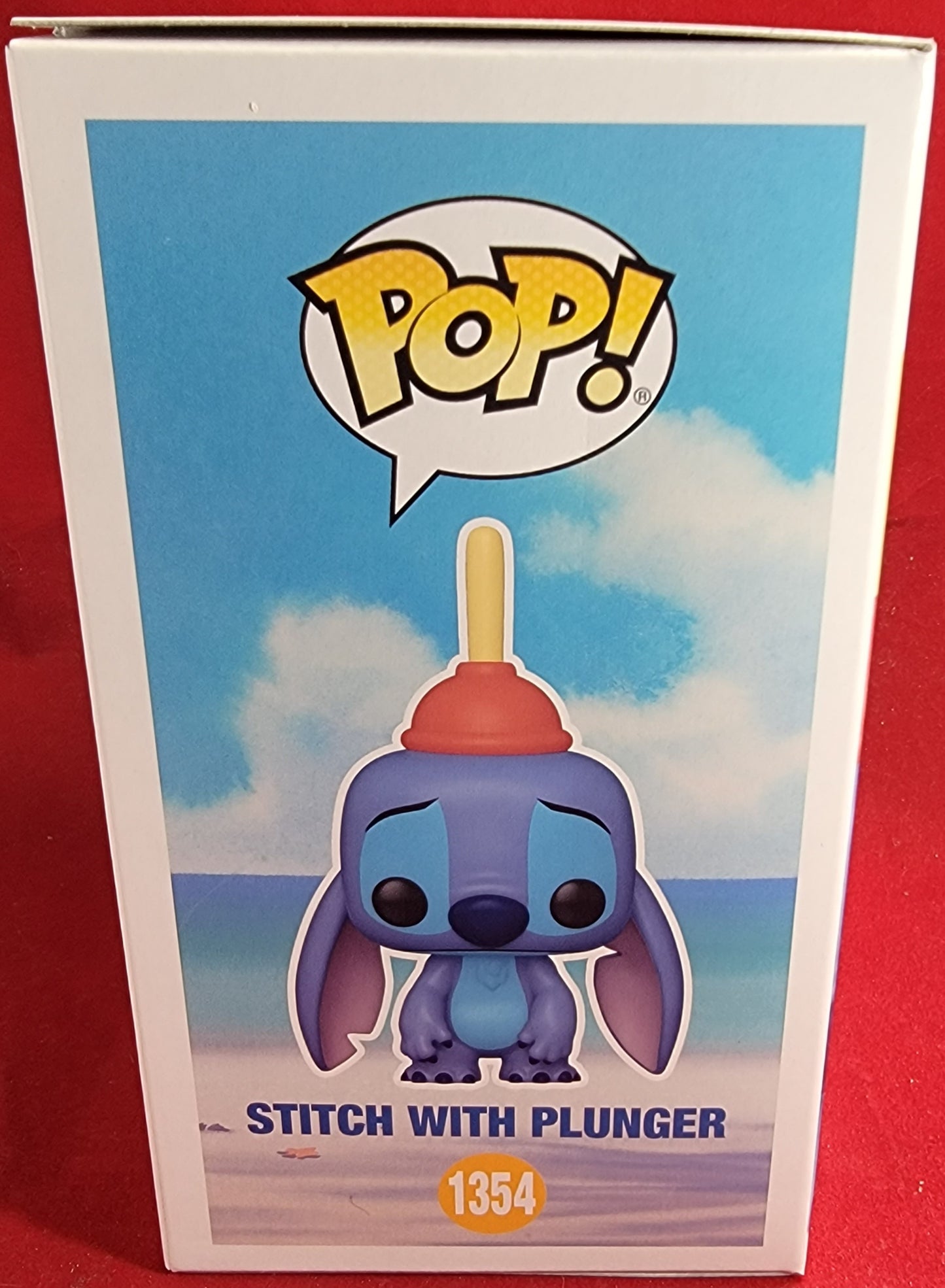 Stitch with plunger entertainment earth exclusive funko # 1354 (nib)