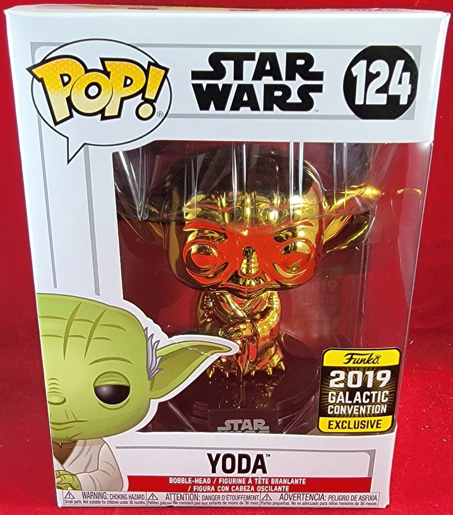 Yoda 2019 galactic convention exclusive funko # 124 (nib)