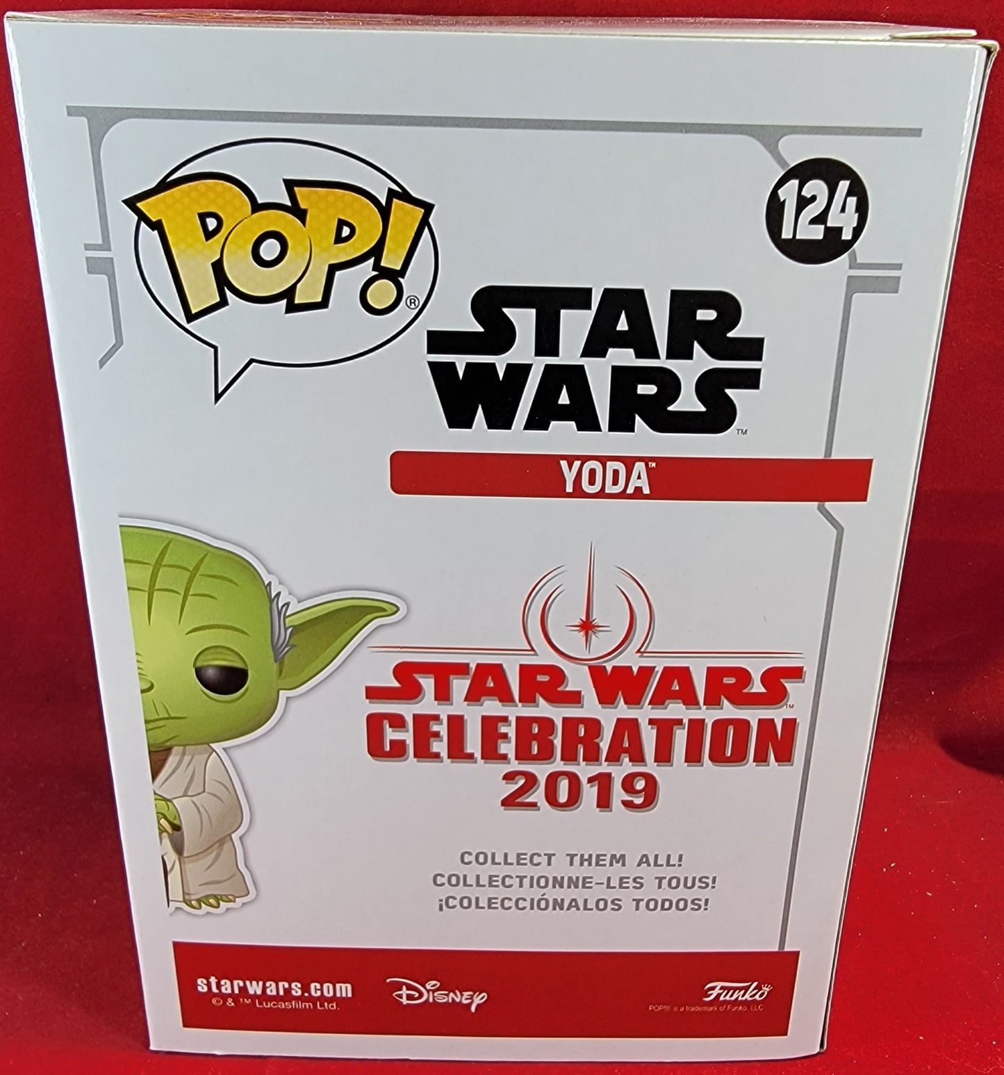 Yoda 2019 galactic convention exclusive funko # 124 (nib)