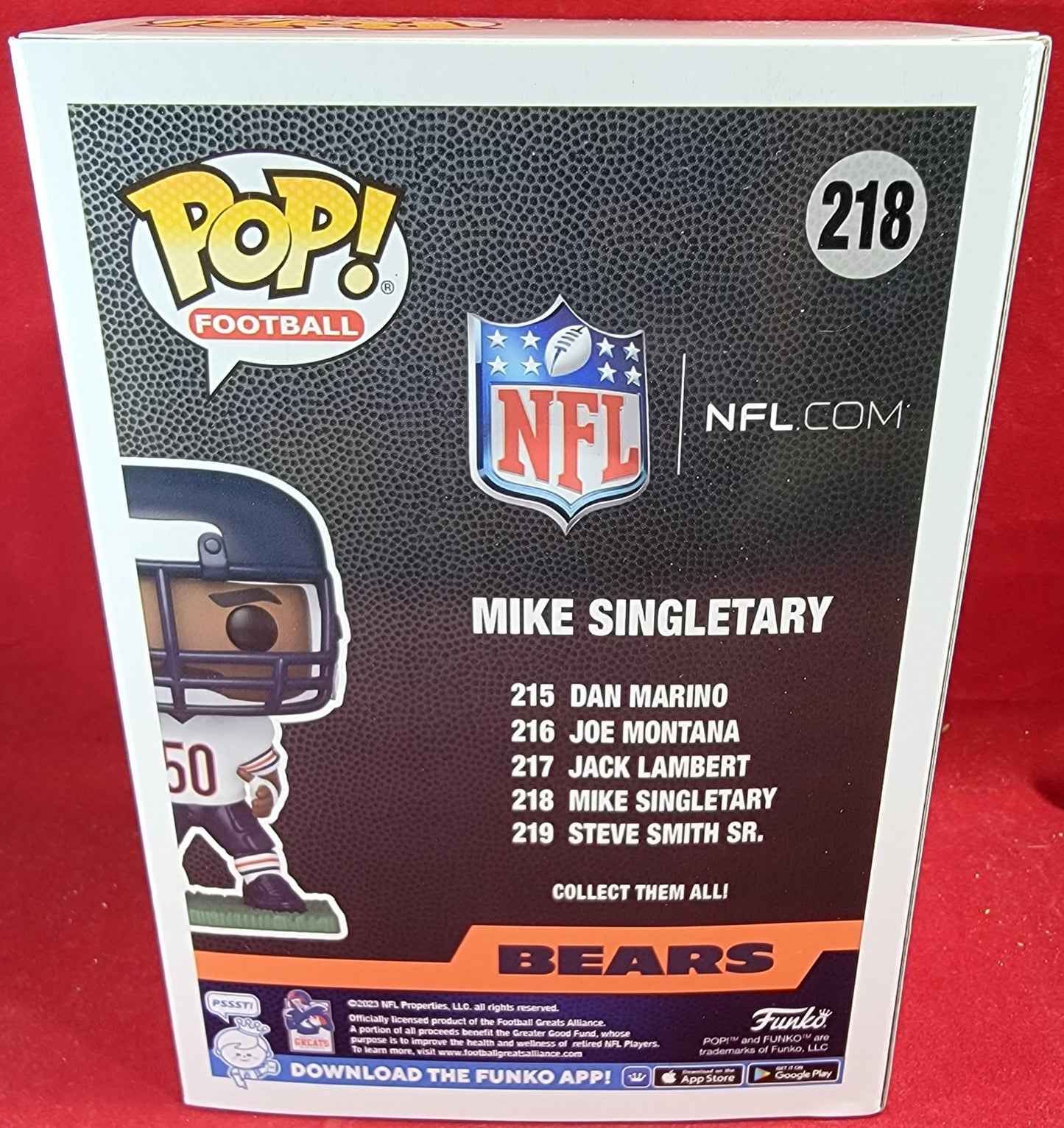 Mike Singletary funko # 218 (nib)