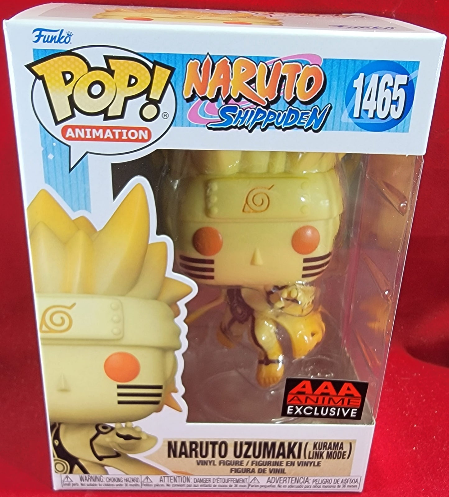 Naruto uzumaki (kurama link mode) aaa anime exclusive # 1465 (nib)