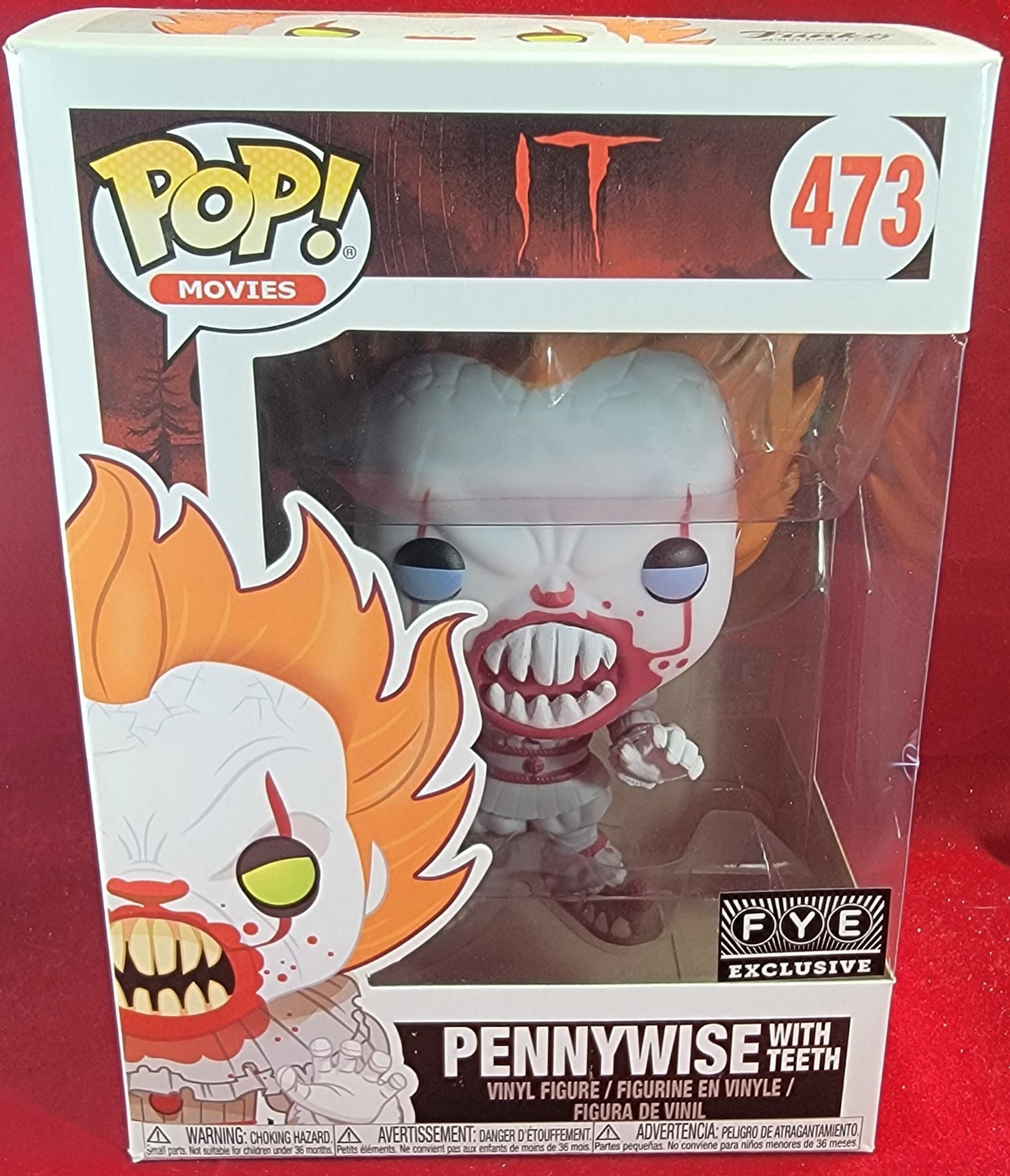 Pennywise with teeth fye exclusive funko # 473 (nib)