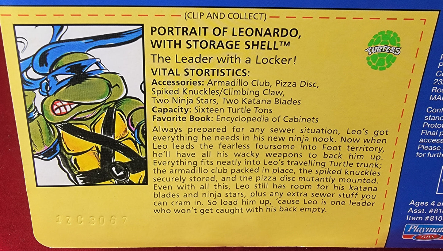 Leonardo with storage shell figure (nib)