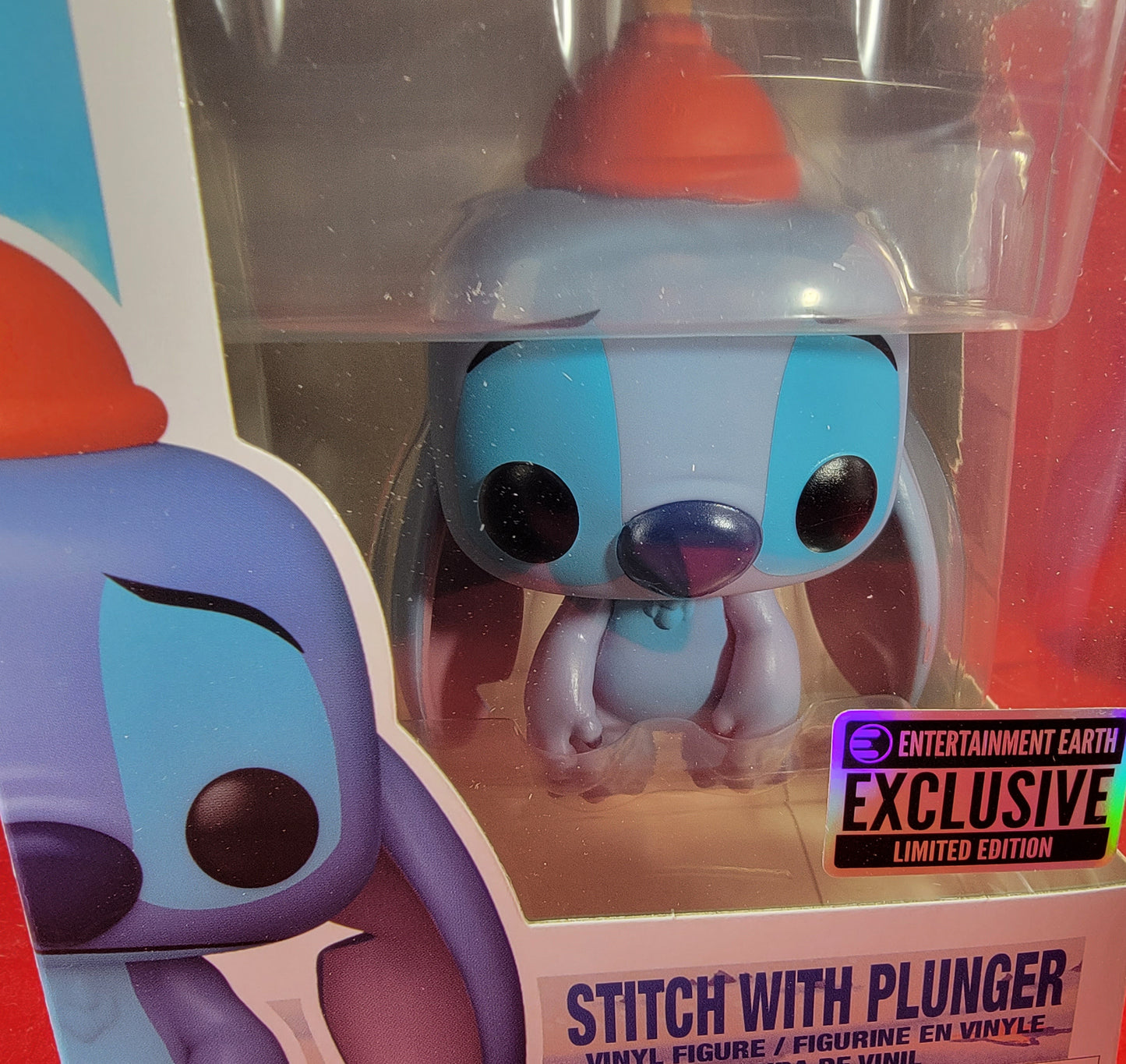 Stitch with plunger entertainment earth exclusive funko # 1354 (nib)