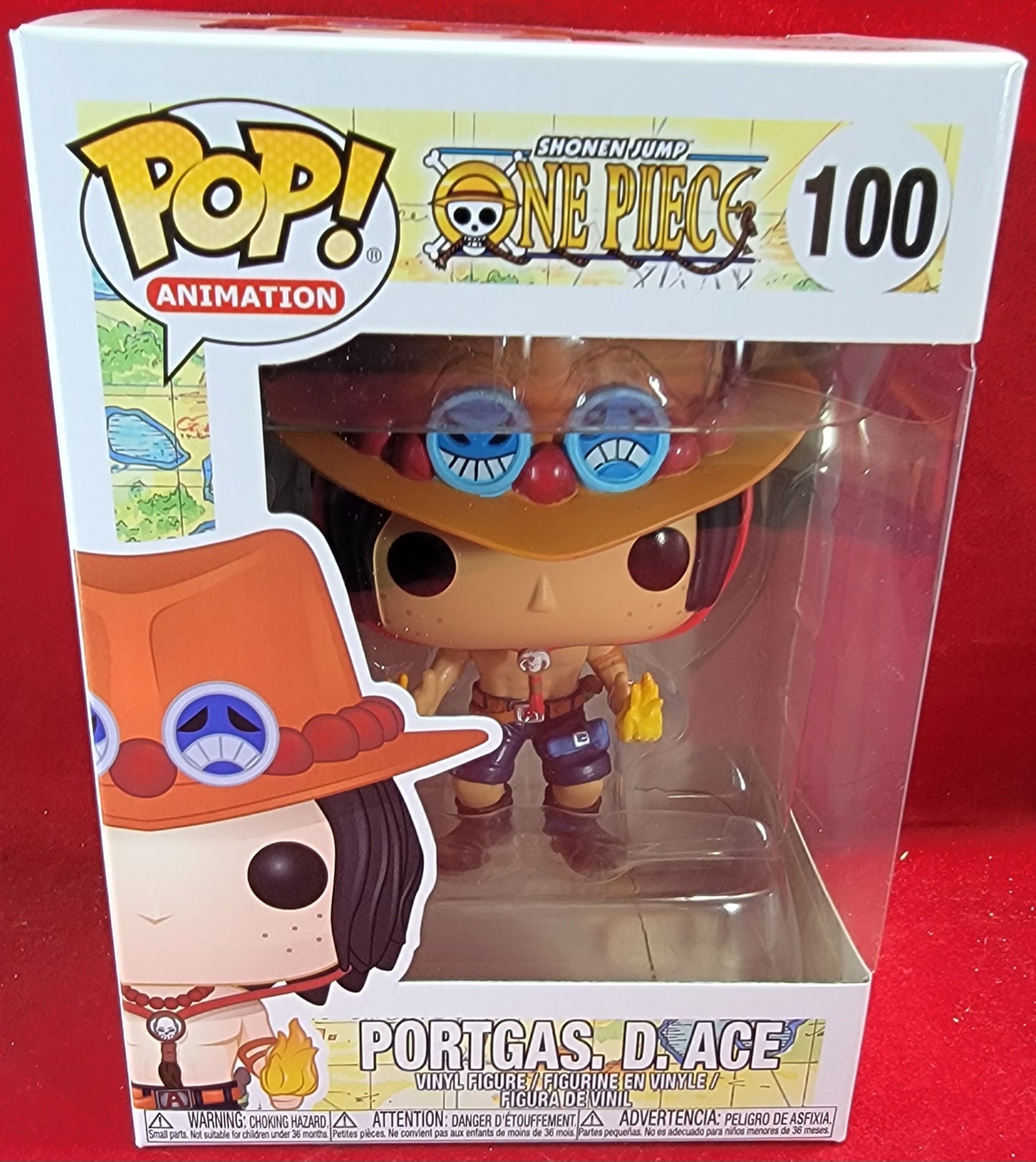 Portgas. D .ace funko # 100 (nib)