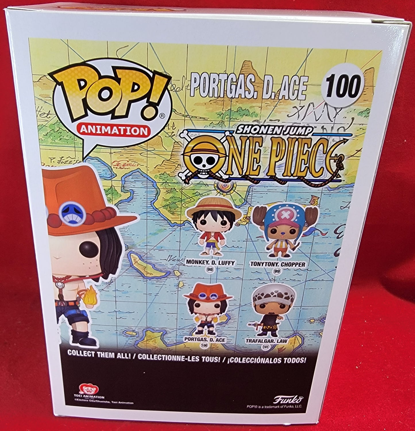 Portgas. D .ace funko # 100 (nib)