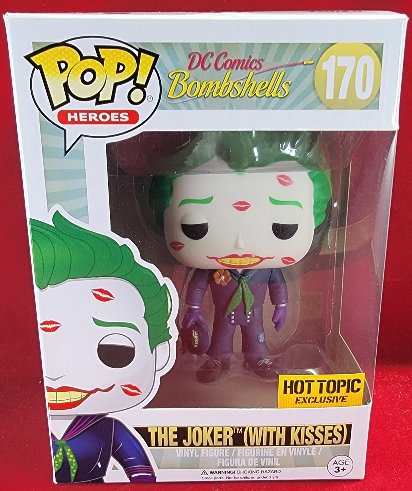 The joker (with kisses) hot topic exclusive funko # 170 (nib)
With pop protectors