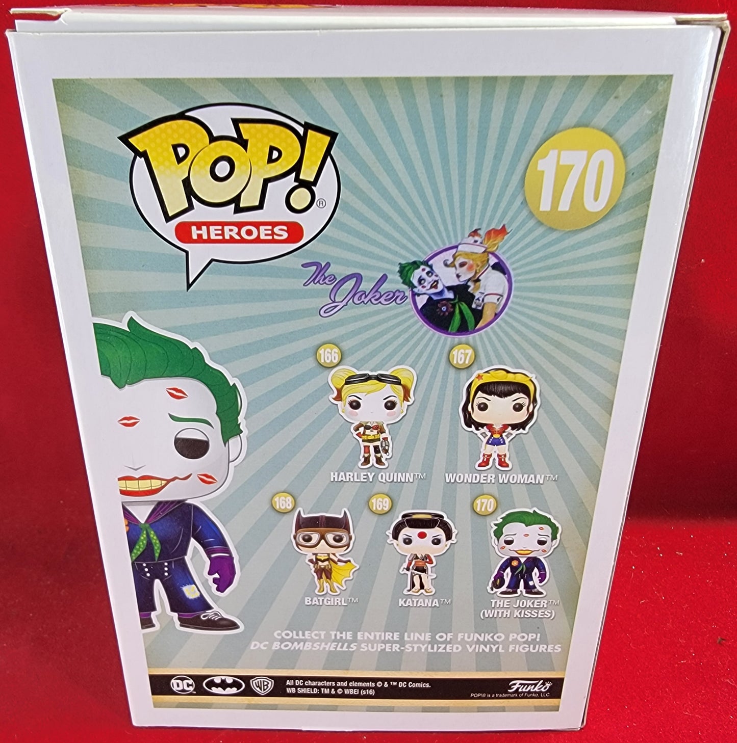 The joker (with kisses) hot topic exclusive funko # 170 (nib)
With pop protectors