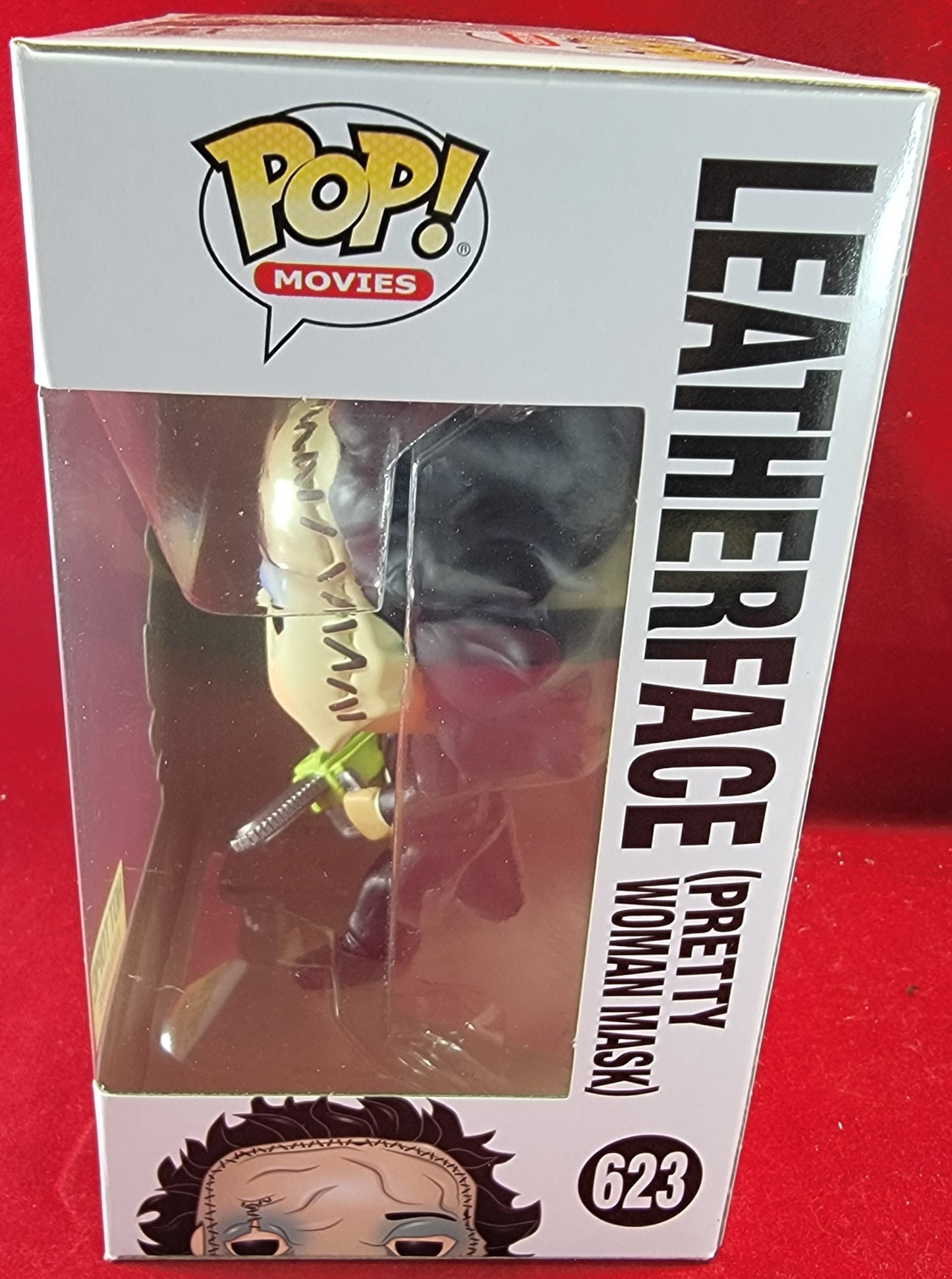 Leatherface (pretty woman mask)hot topic exclusive #623 (nib)
With pop protector