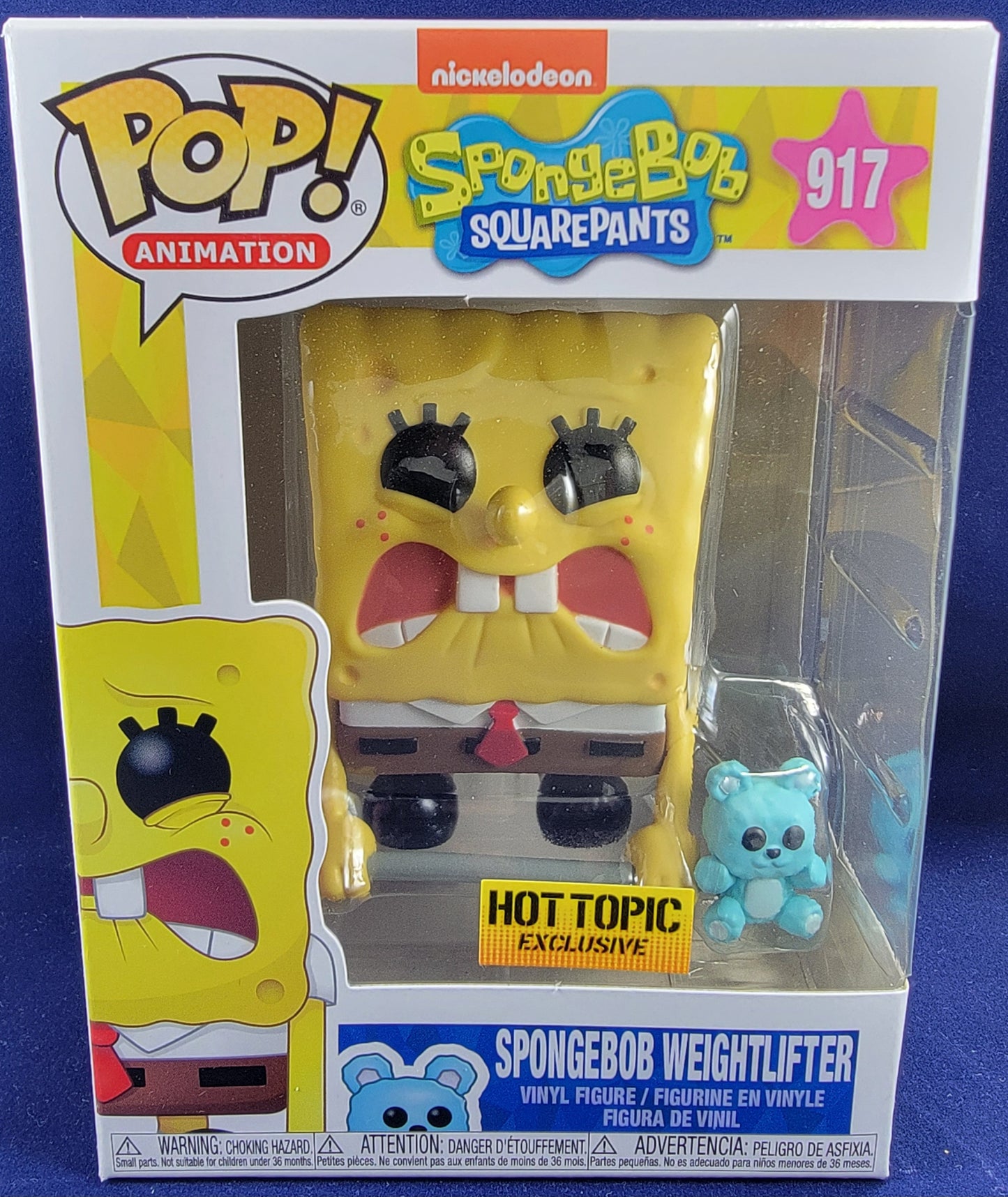 SpongeBob weightlifter hot topic exclusive funko # 917 (nib)
With pop protector