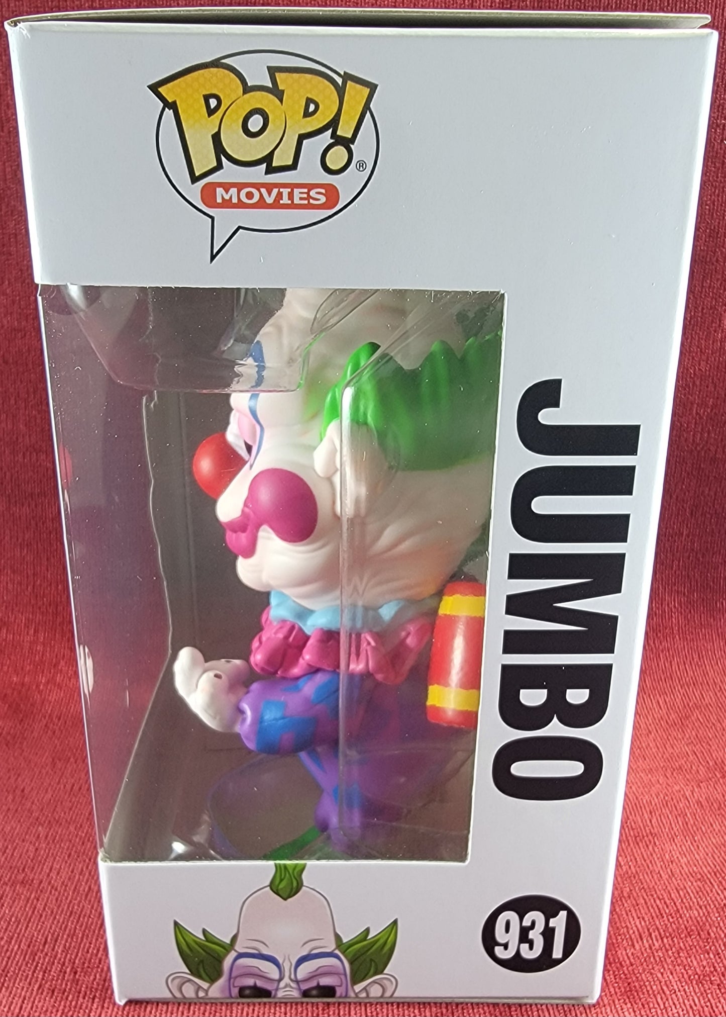 Jumbo from killer klowns funko # 931 (nib)
With pop protector