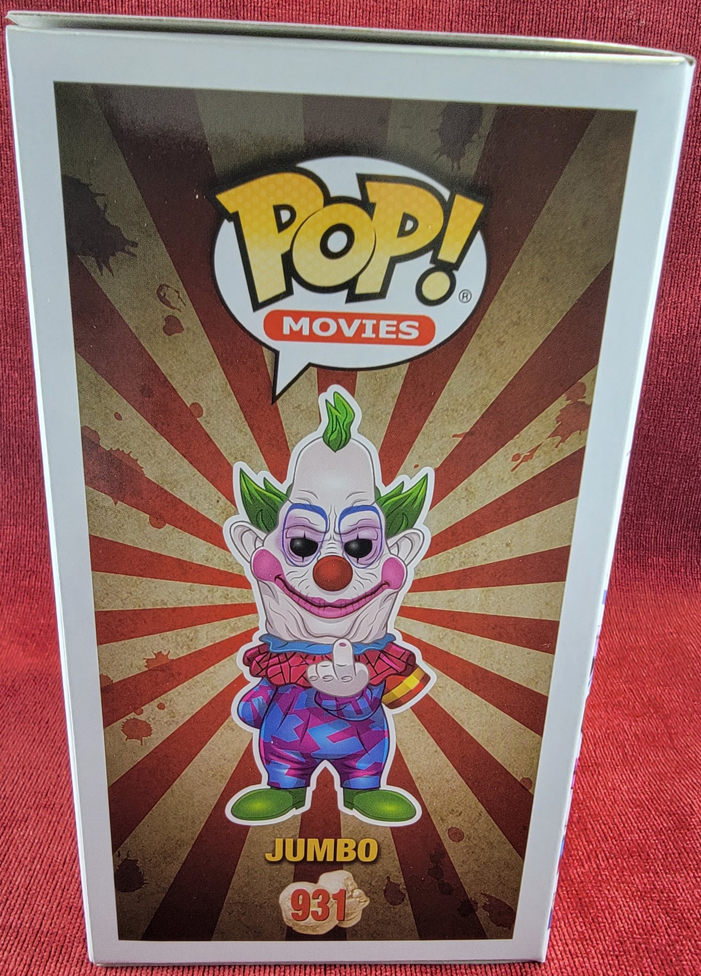 Jumbo from killer klowns funko # 931 (nib)
With pop protector