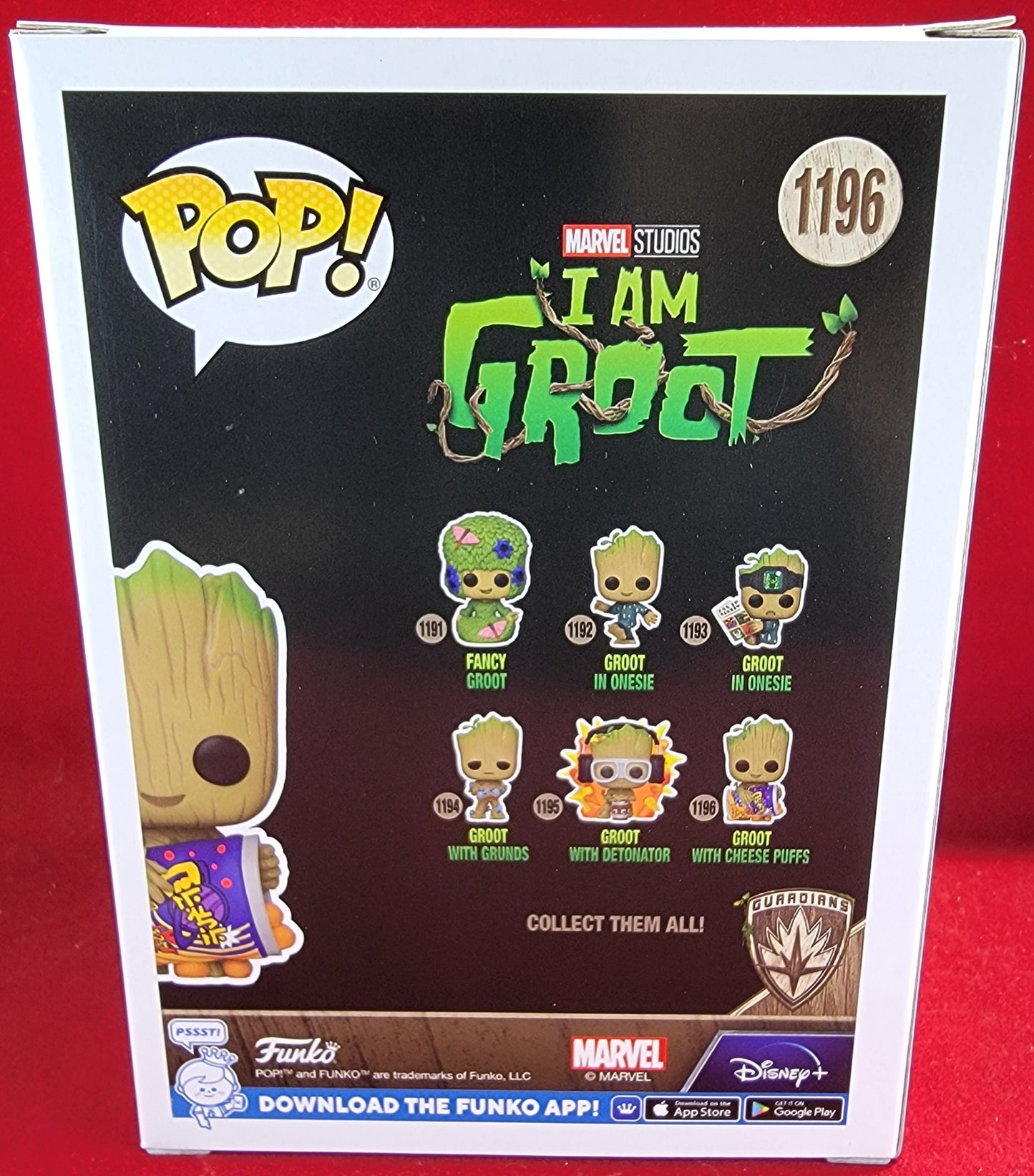 Groot with cheese puffs funko # 1196 (nib)
With pop protector