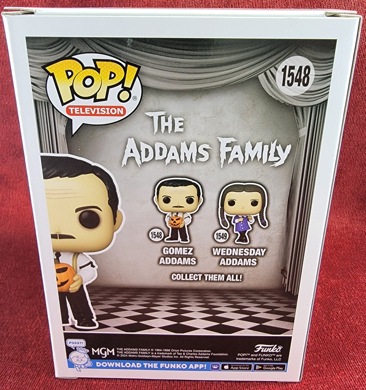 Gomez Addams funko # 1548 (nib)
With pop protector