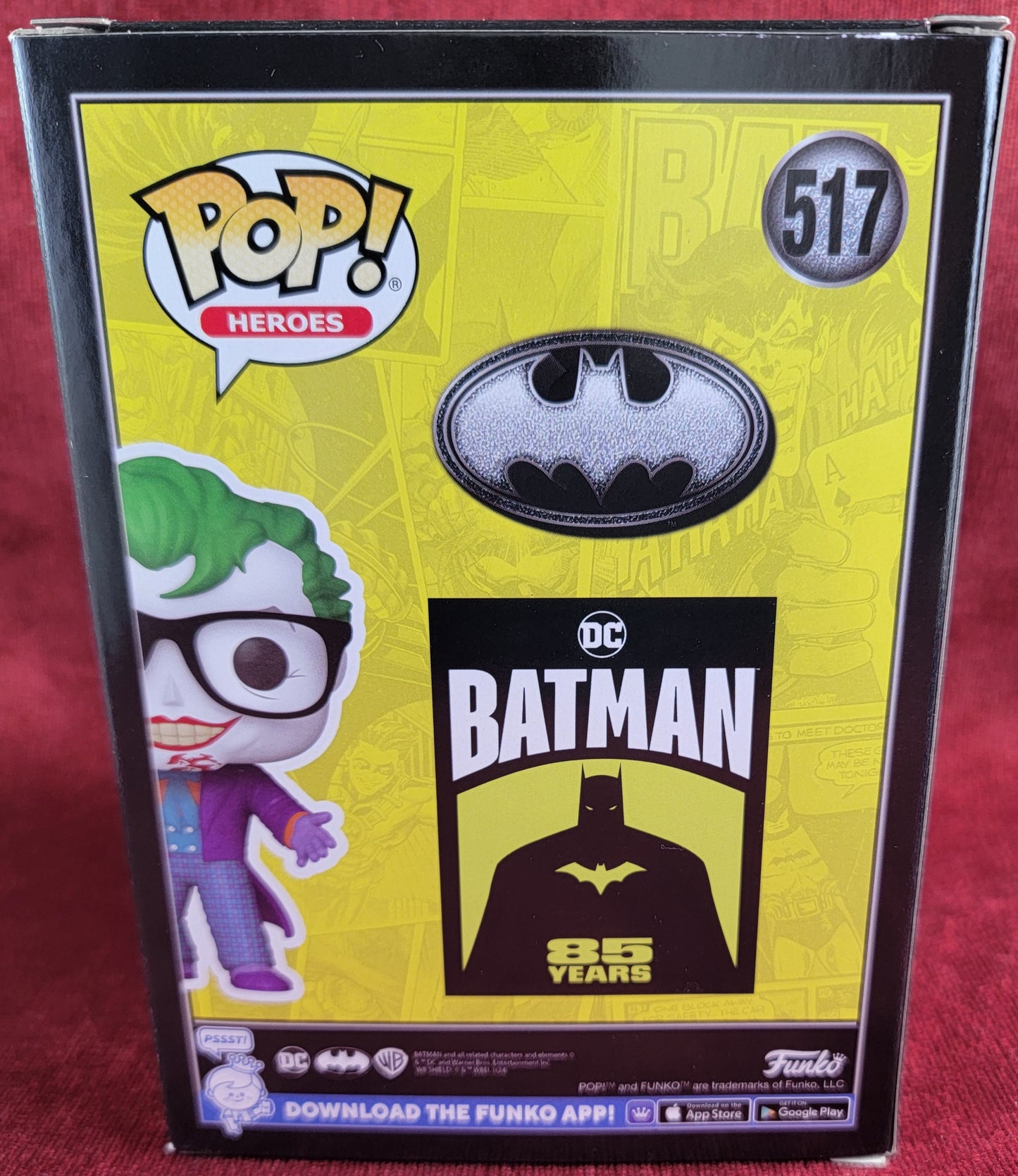 The Joker funko # 517 (nib) With pop protector