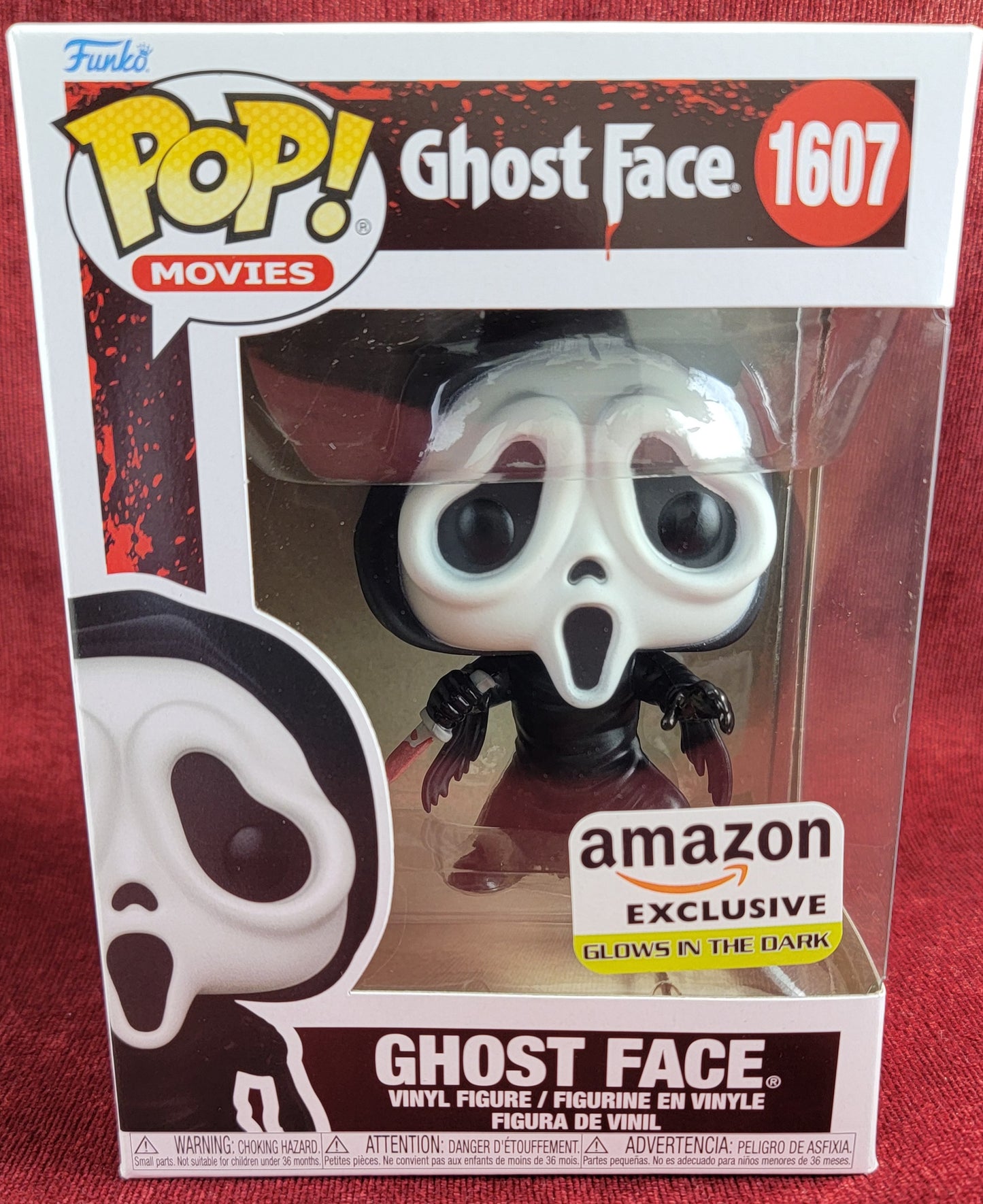 Ghost face amazon exclusive funko # 1607 (nib)
With pop protector