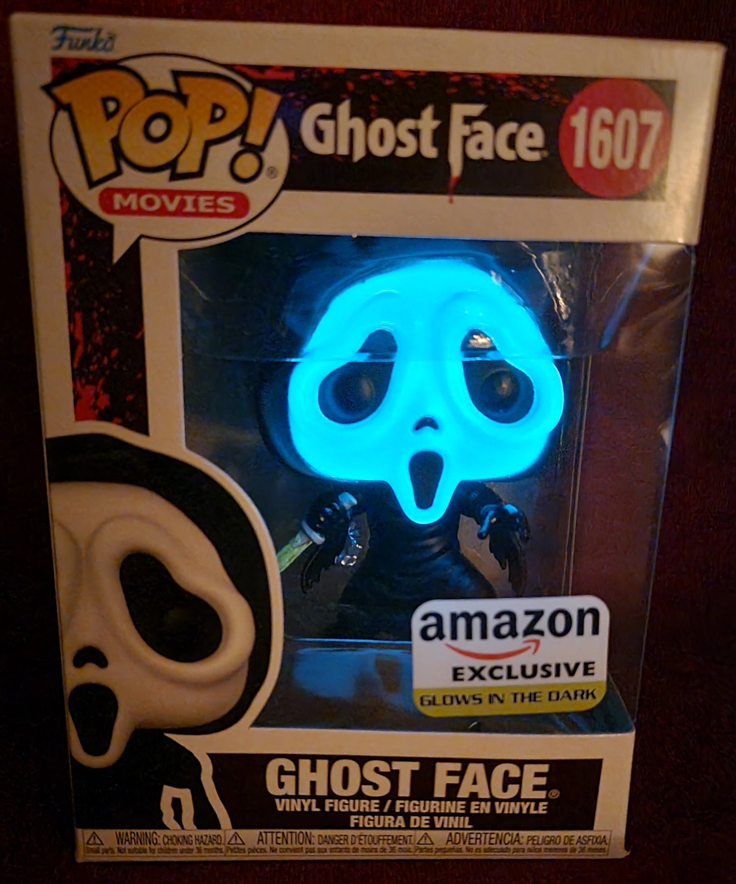 Ghost face amazon exclusive funko # 1607 (nib)
With pop protector