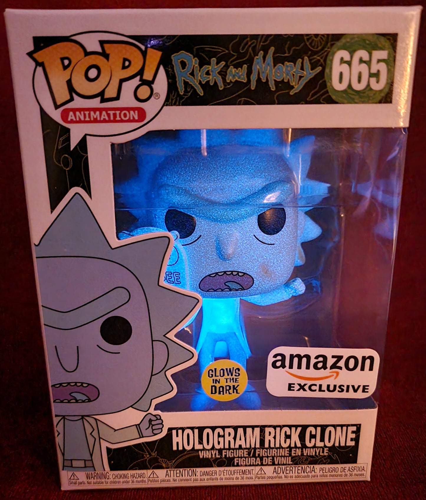 Hologram Rick Clone amazon exclusive funko # 665 (nib)
With pop protector