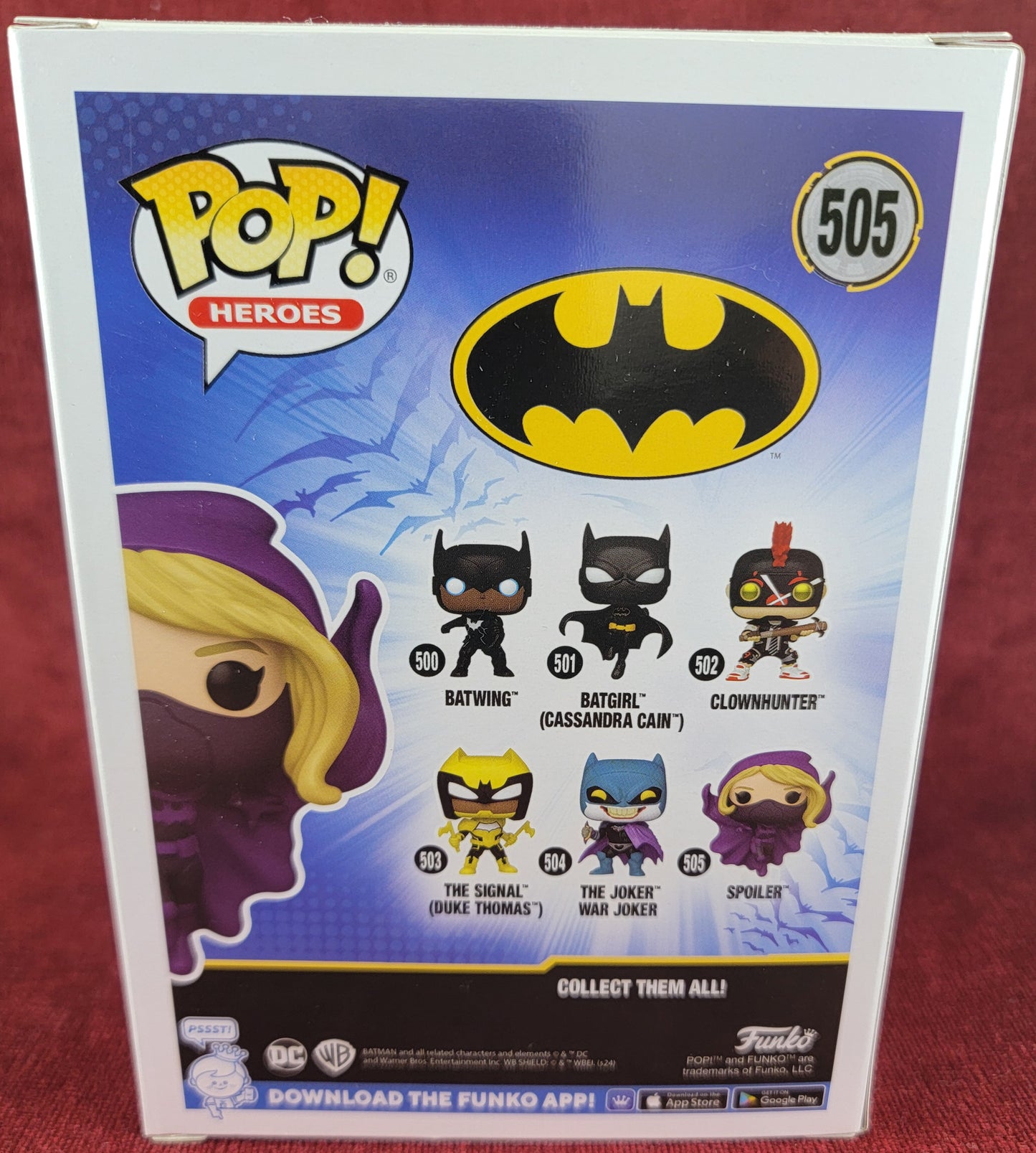 Spoiler funko # 505 (nib)
With pop protector