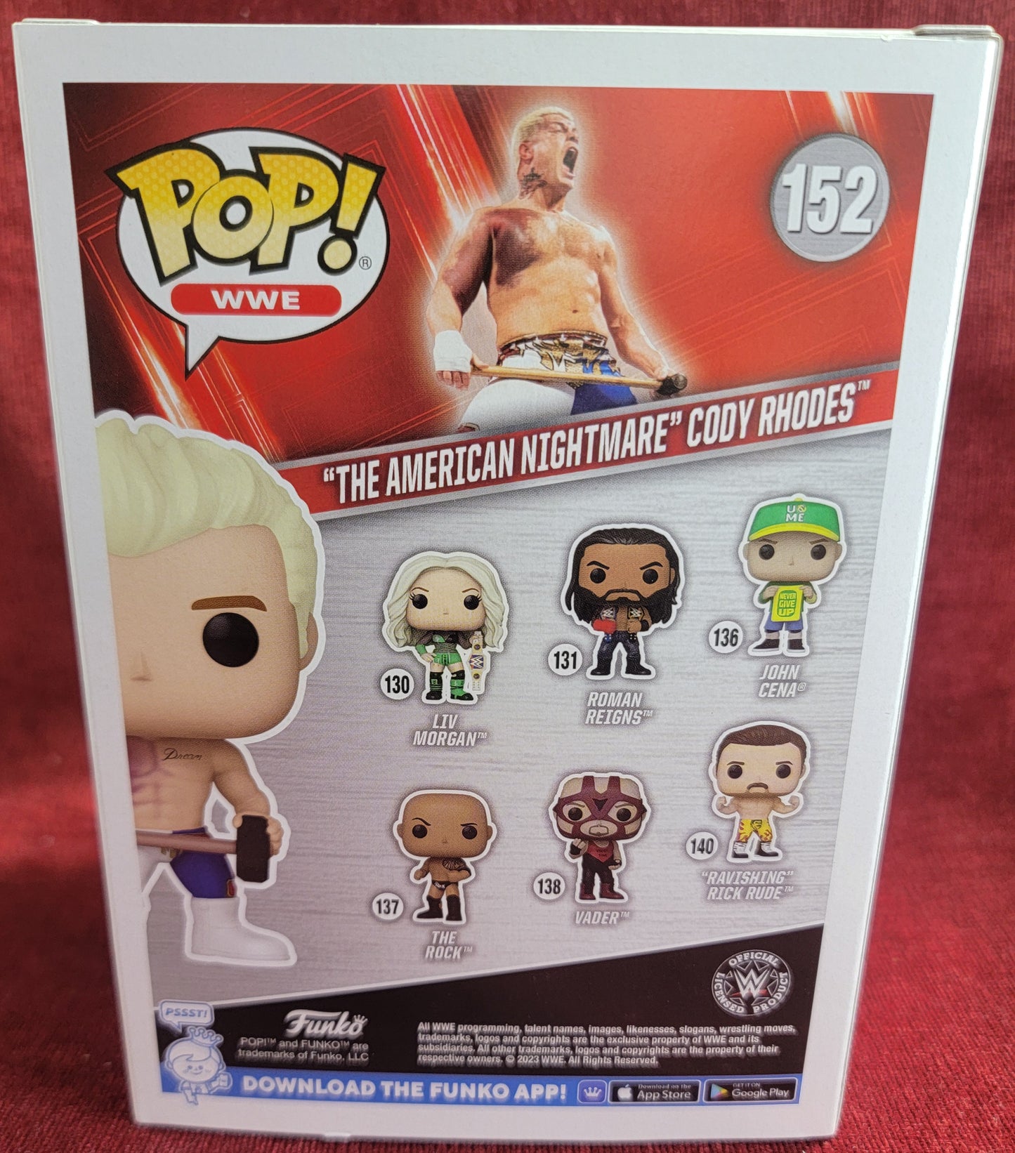 Cody Rhodes funko # 152 (nib)
With pop protector