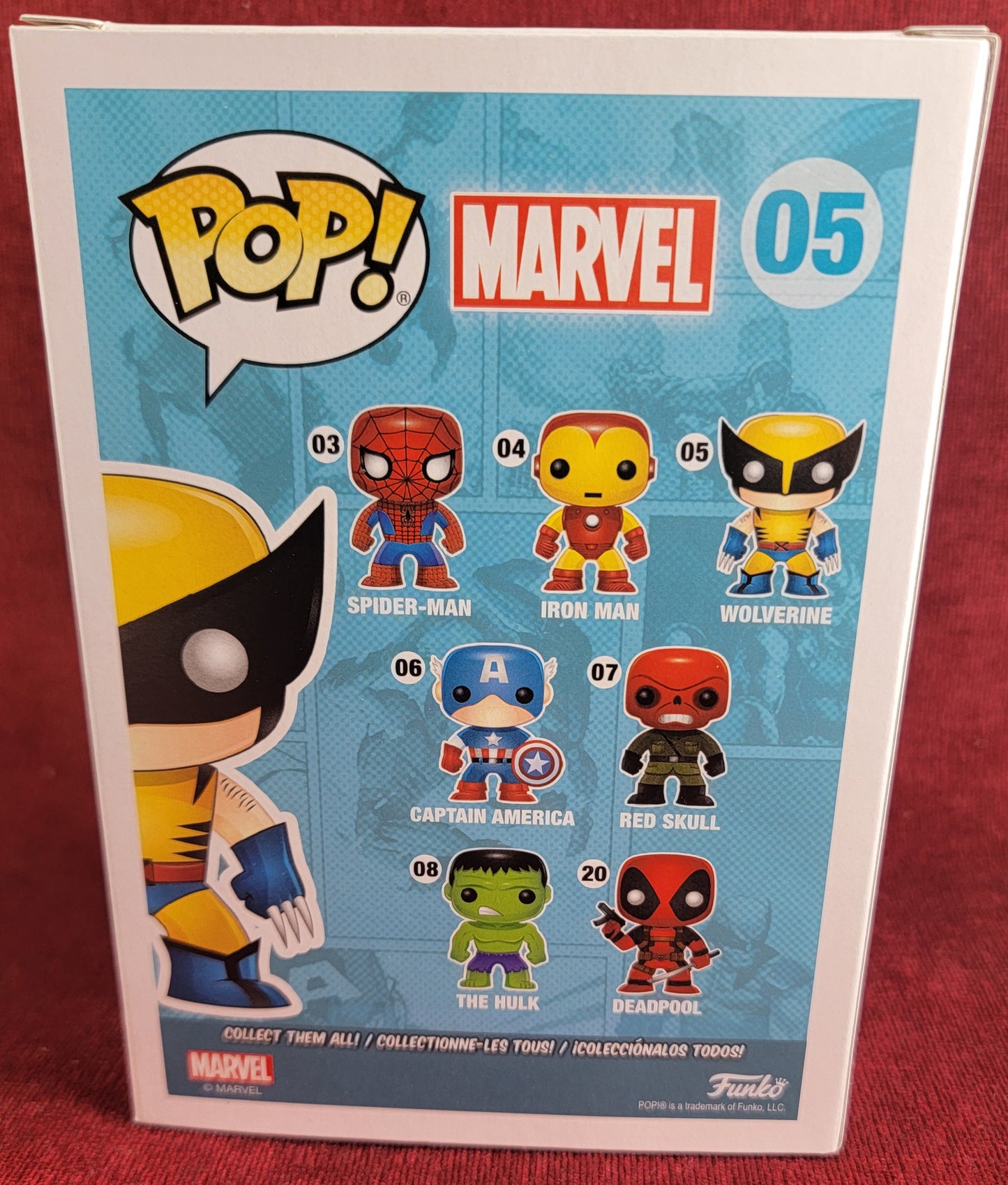 Wolverine funko # 05 (nib)
With pop protector