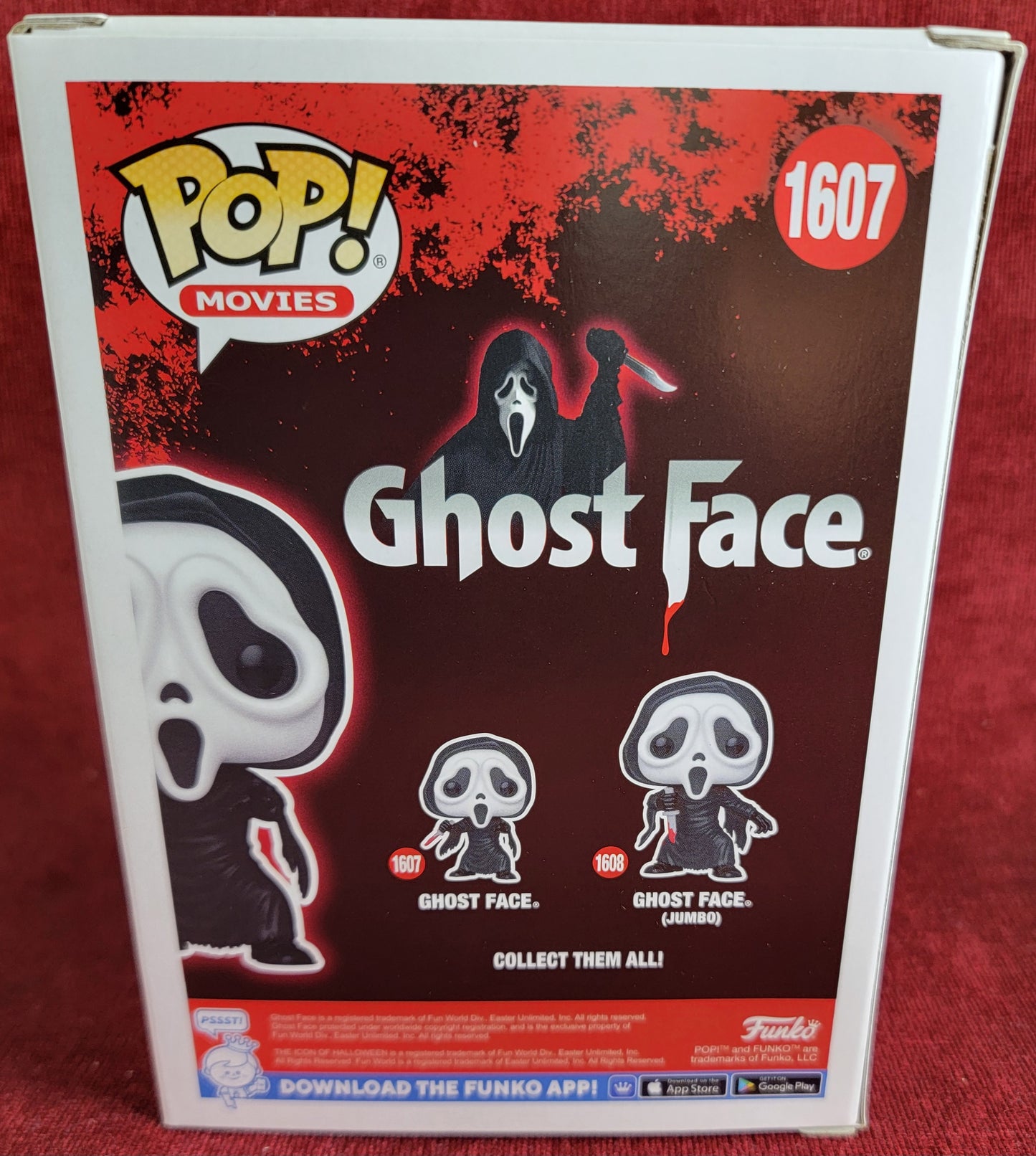 Ghost face  funko # 1607 (nib)
With pop protector