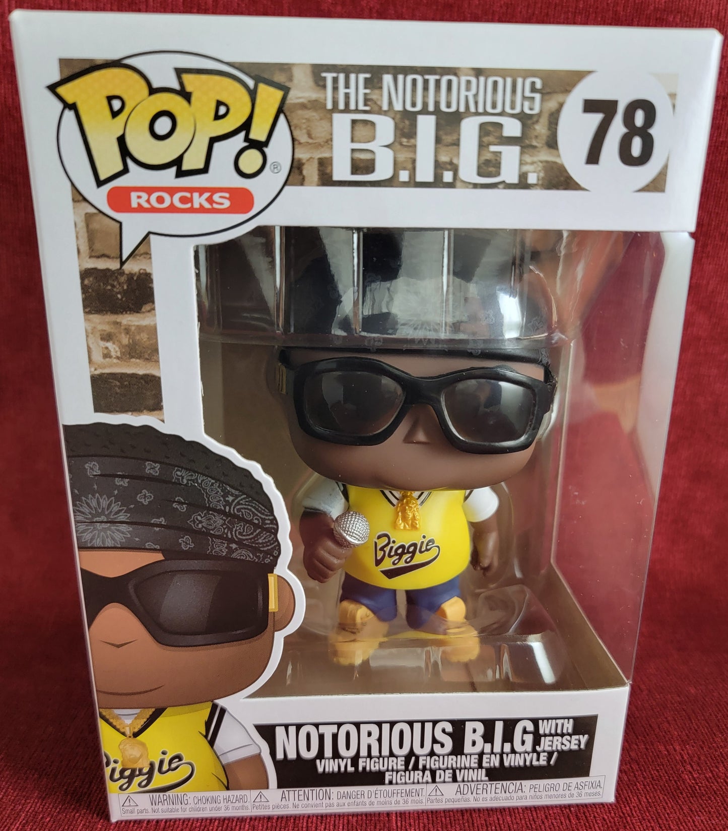 Notorious b.i.g funko (with jersey) # 78 (nib)
With pop protector