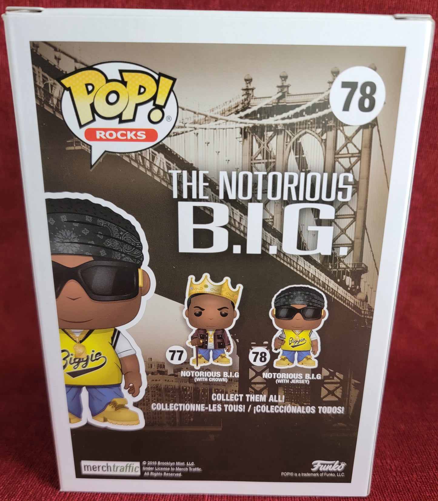 Notorious b.i.g funko (with jersey) # 78 (nib)
With pop protector