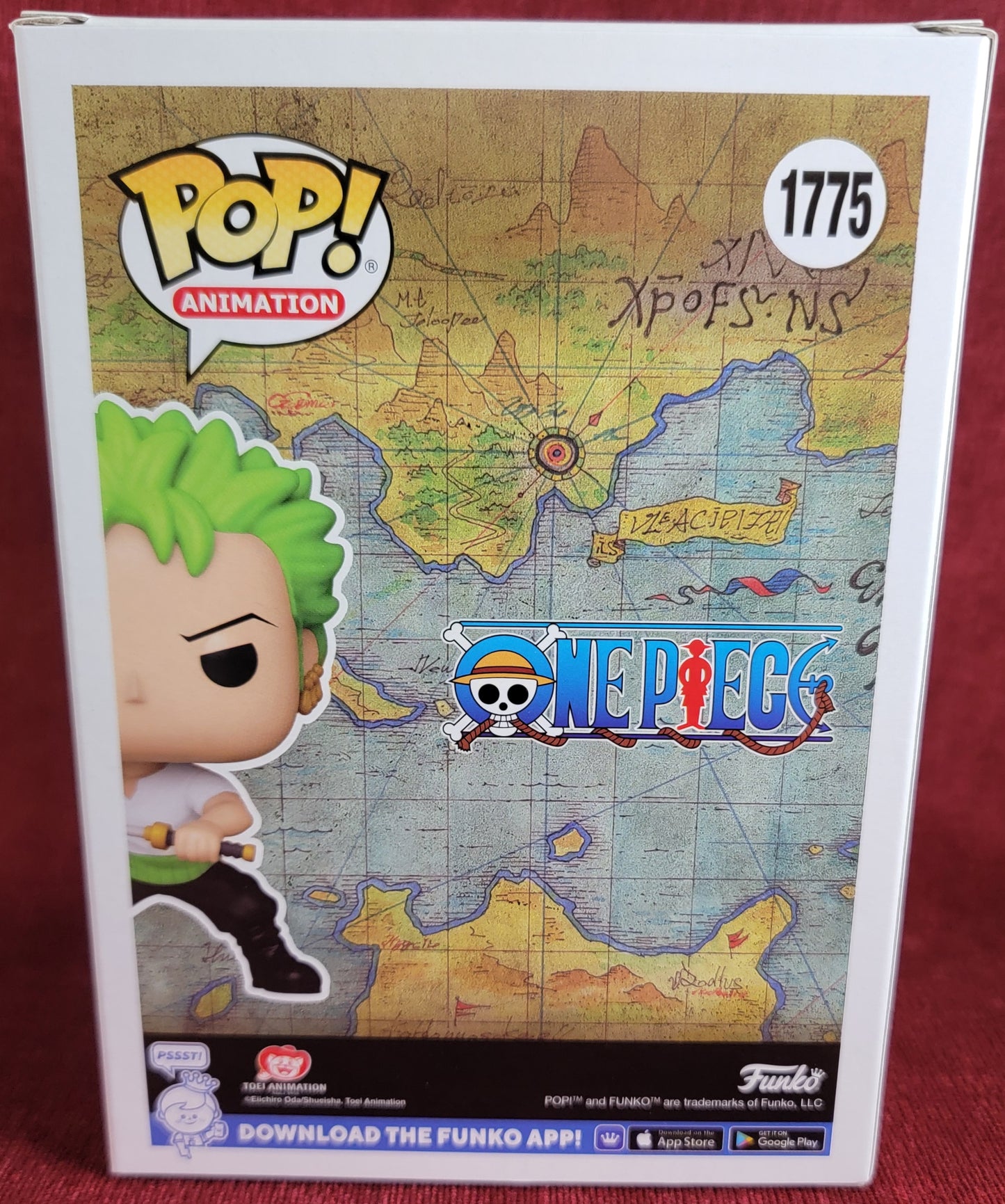 Roronoa Zoro  funko # 1775 (nib)
With pop protector