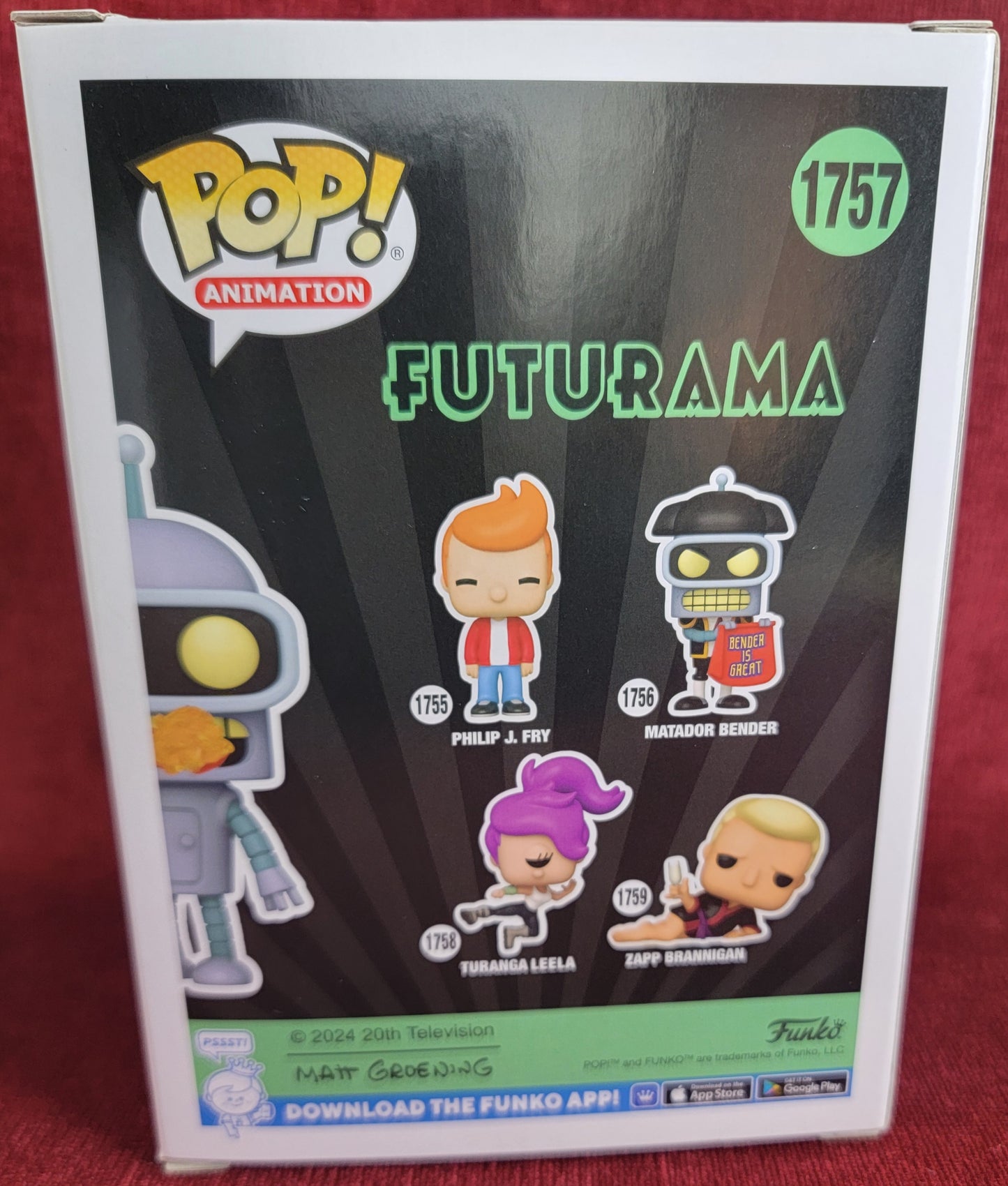 Bender specialty series funko # 1757 (nib)
With pop protector