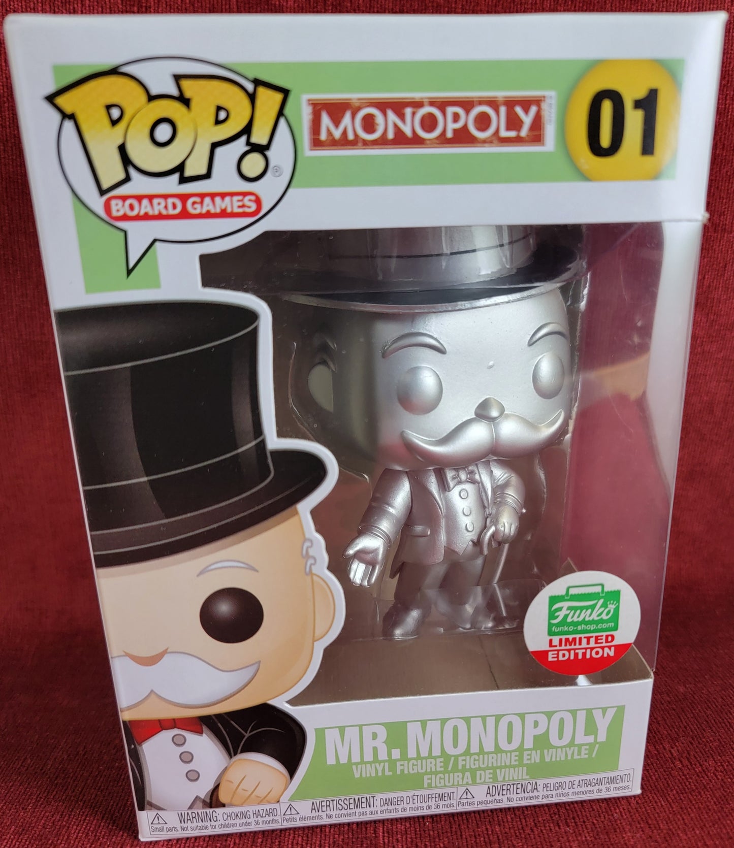 Mr. monopoly funko limited edition # 01 (nib) With pop protector