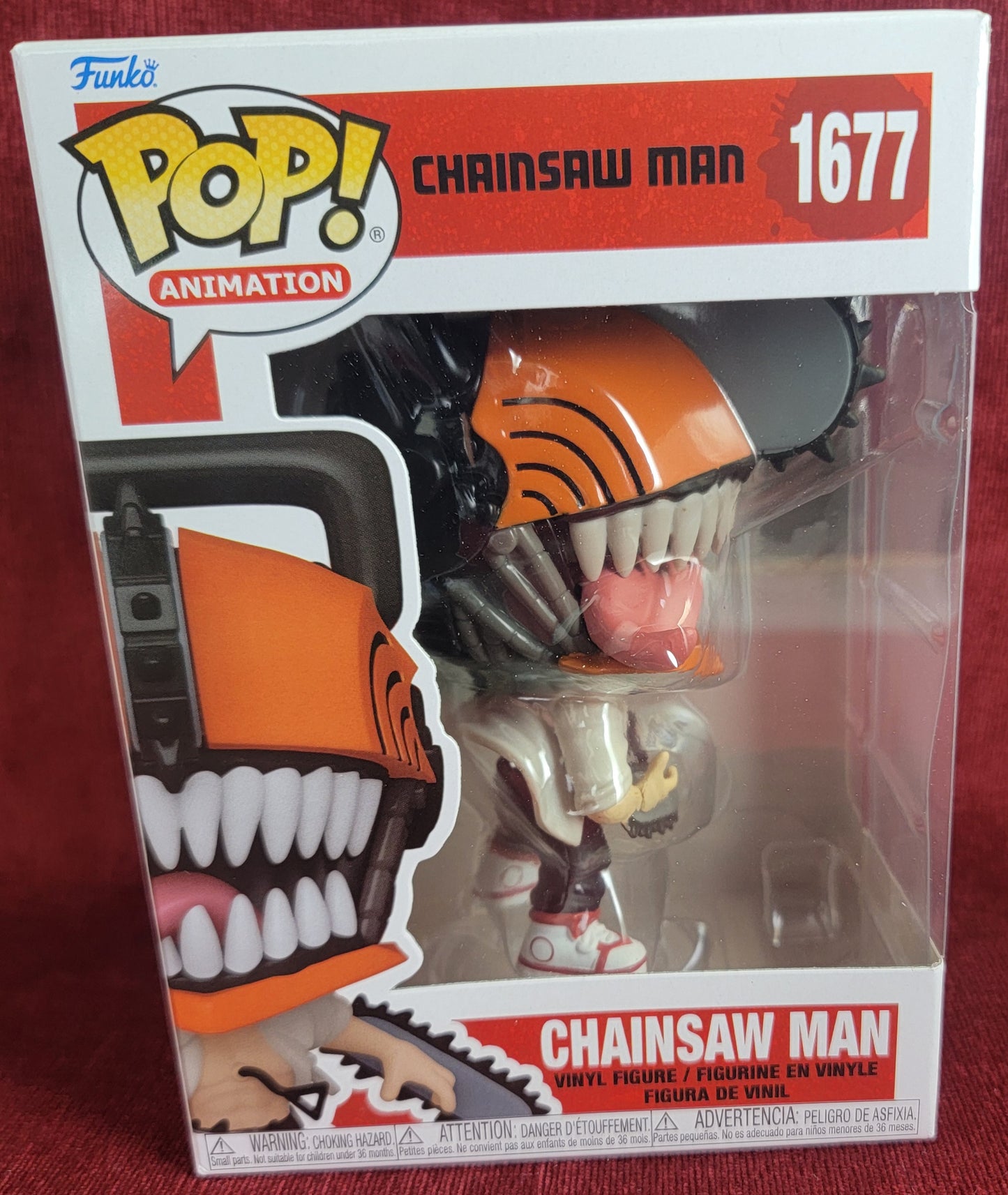 Chainsaw Man funko # 1677 (nib)
With pop protector