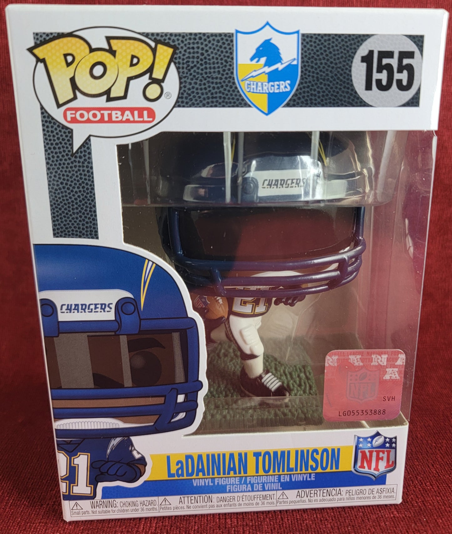 Ladainian Tomlinson funko # 155 (nib)
With pop protector