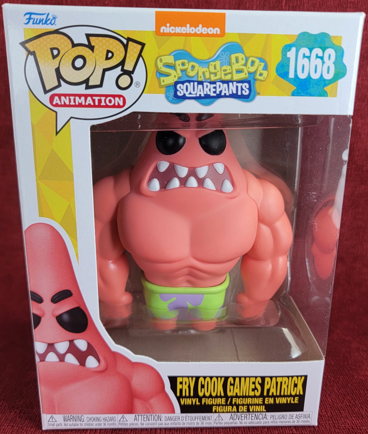 Fry cook games Patrick funko # 1668 (nib)
With pop protector