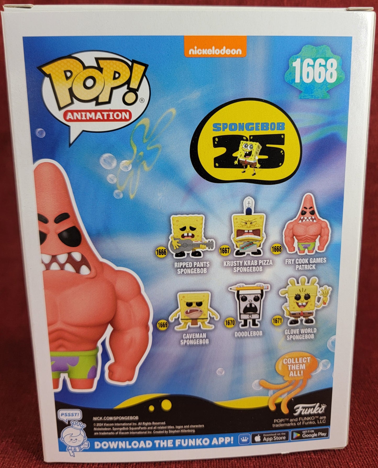 Fry cook games Patrick funko # 1668 (nib)
With pop protector