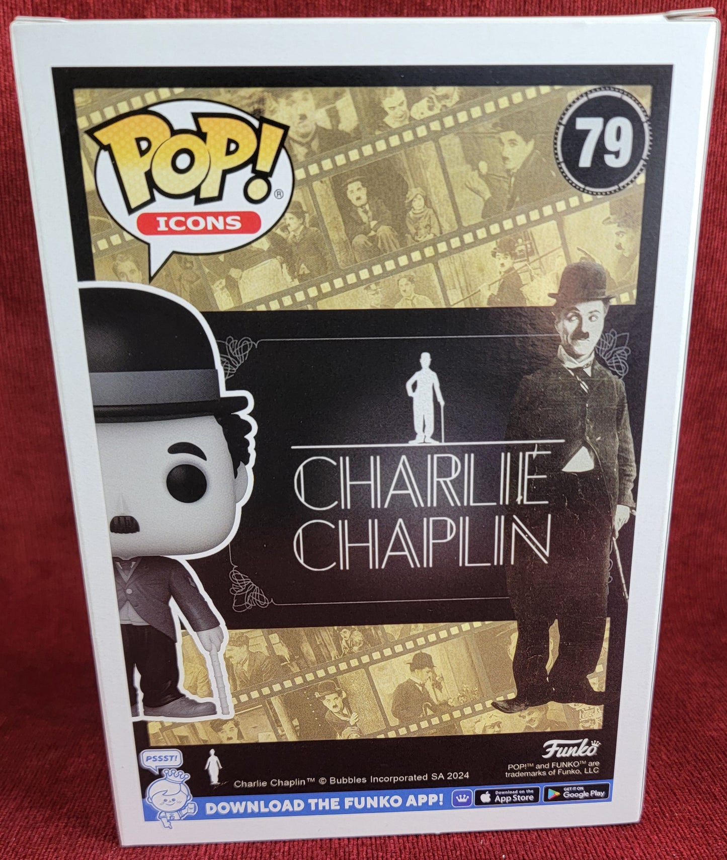 Charlie chaplin funko # 79 (nib)
With pop protector