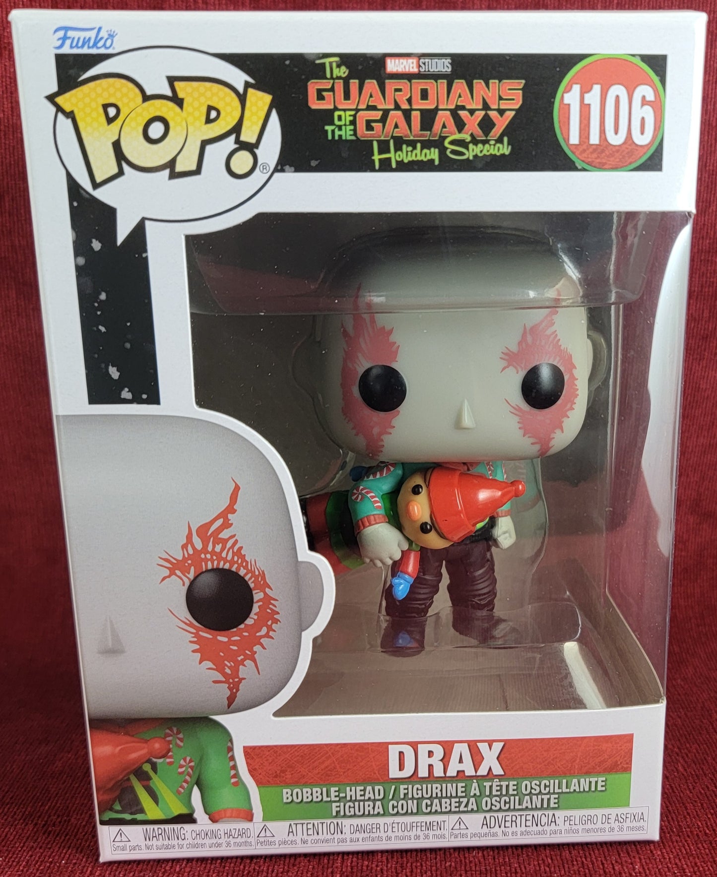 Drax funko # 1106 (nib)
With pop protector