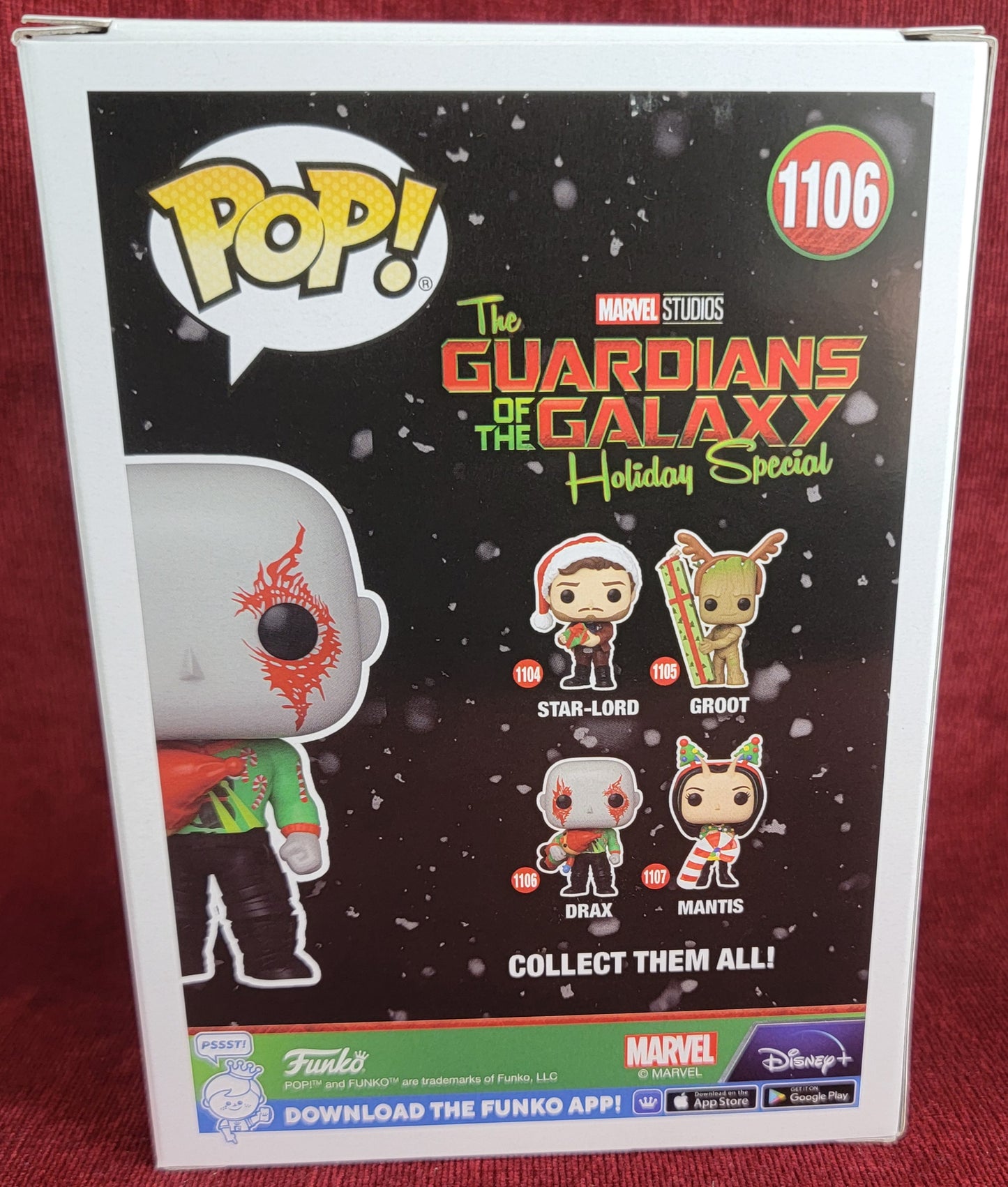 Drax funko # 1106 (nib)
With pop protector