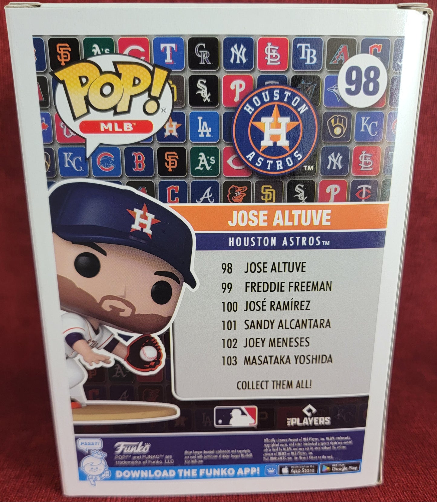 Jose altuve funko # 98 (nib)
With pop protector