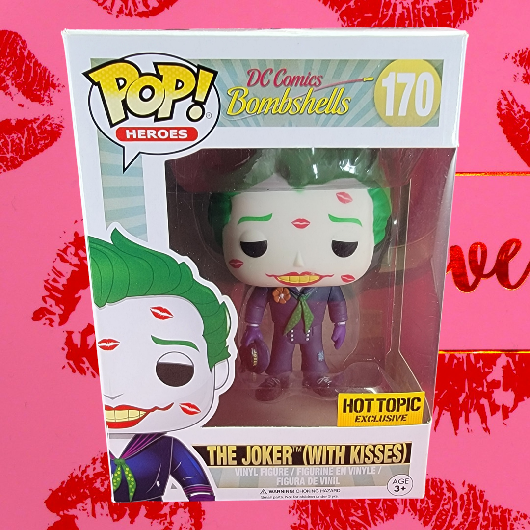 The joker (with kisses) hot topic exclusive funko # 170 (nib)
With pop protectors