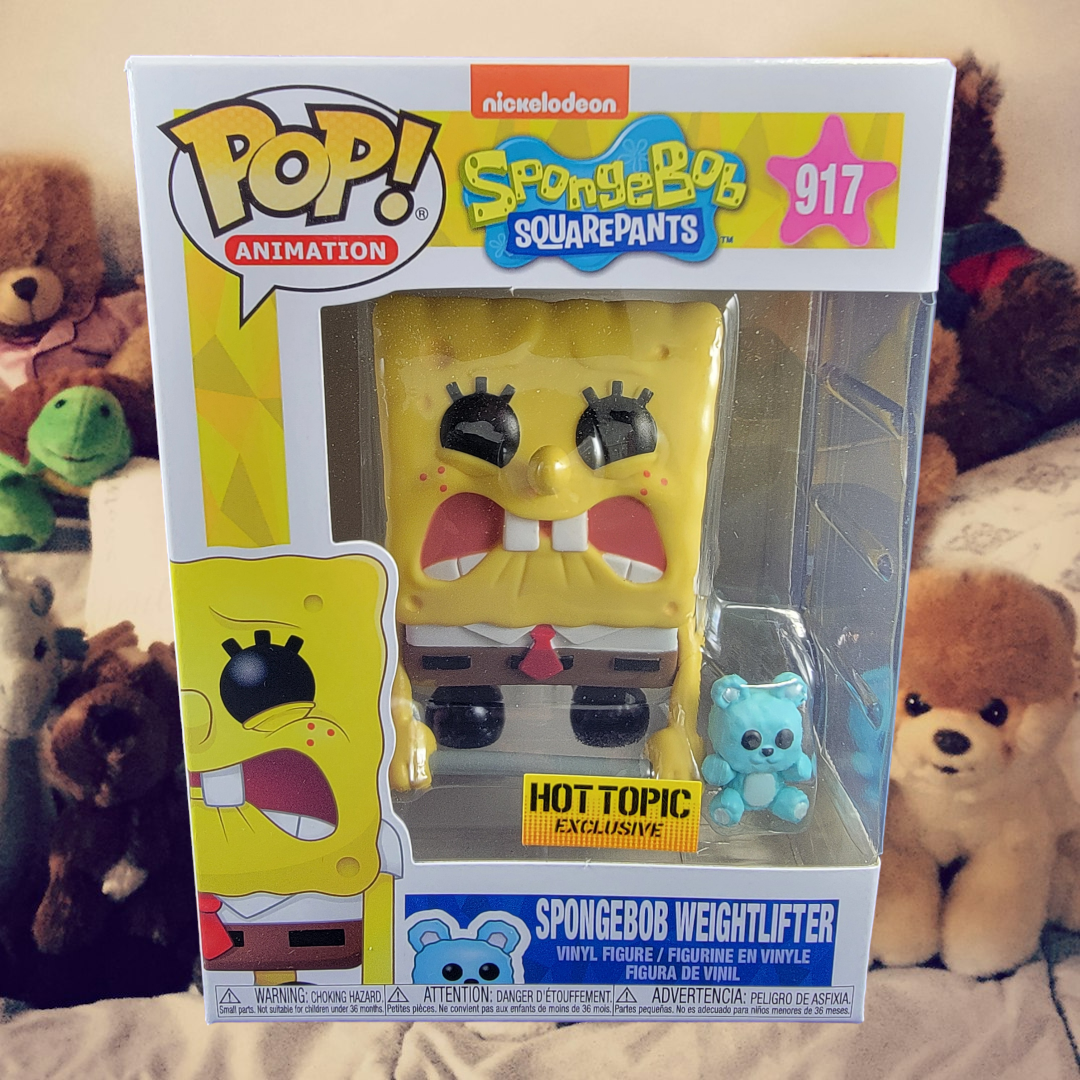 SpongeBob weightlifter hot topic exclusive funko # 917 (nib)
With pop protector