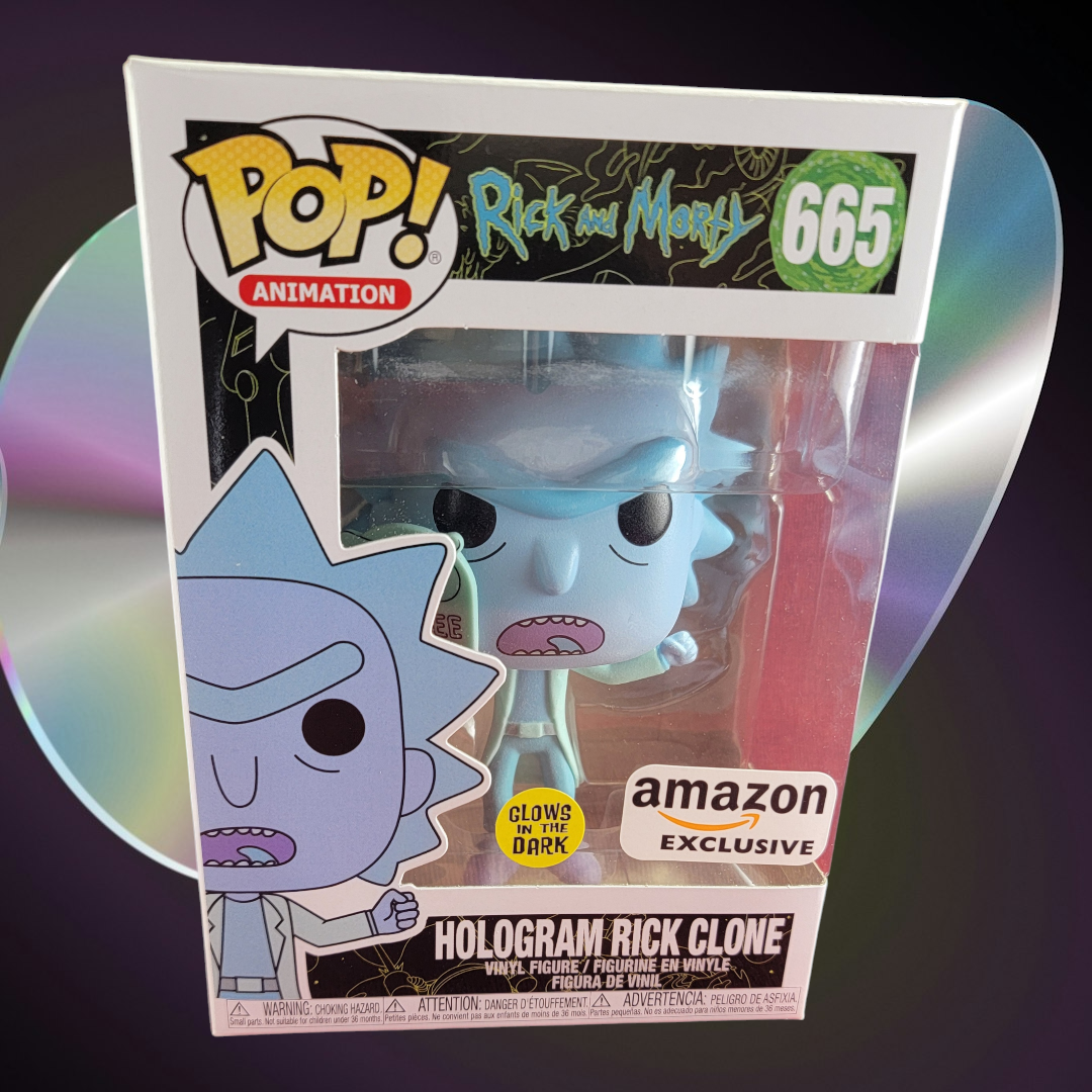 Hologram Rick Clone amazon exclusive funko # 665 (nib)
With pop protector