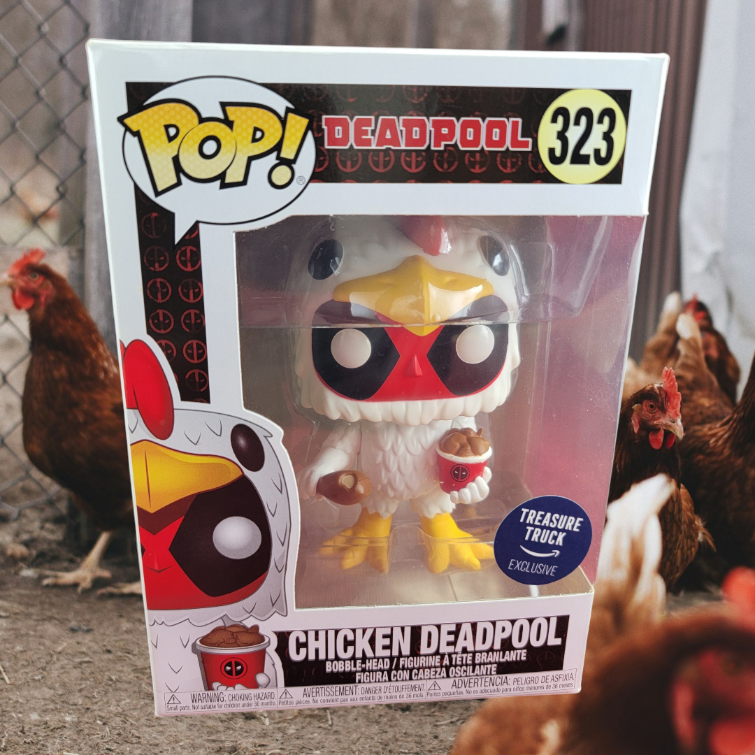 Chicken deadpool Treasure truck exclusive funko # 323 (nib)
With pop protector