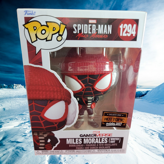 Miles Morales winter hot topic exclusive  funko # 1294 (nib) 
With pop protector