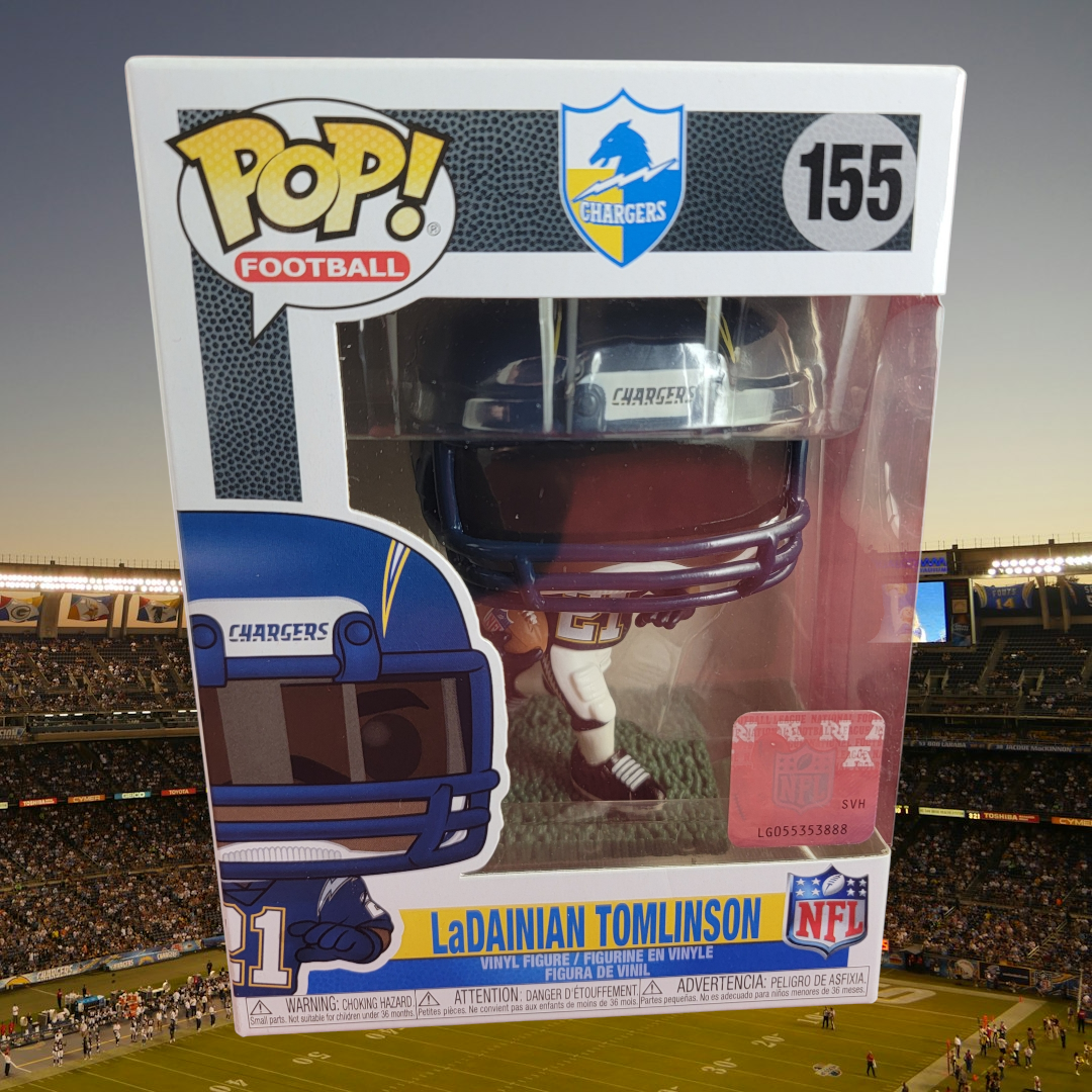 Ladainian Tomlinson funko # 155 (nib)
With pop protector