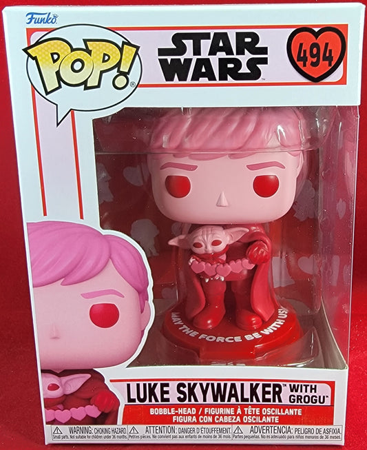 Luke skywalker with grogu funko
