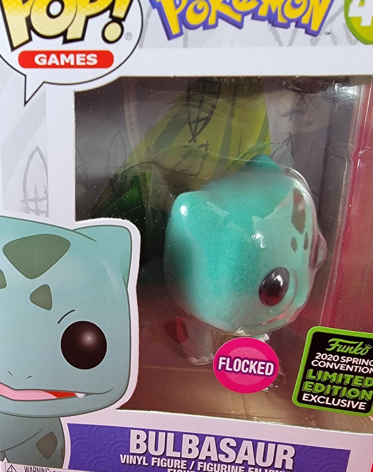 Flocked bulbasaur funko # 453 (nib)