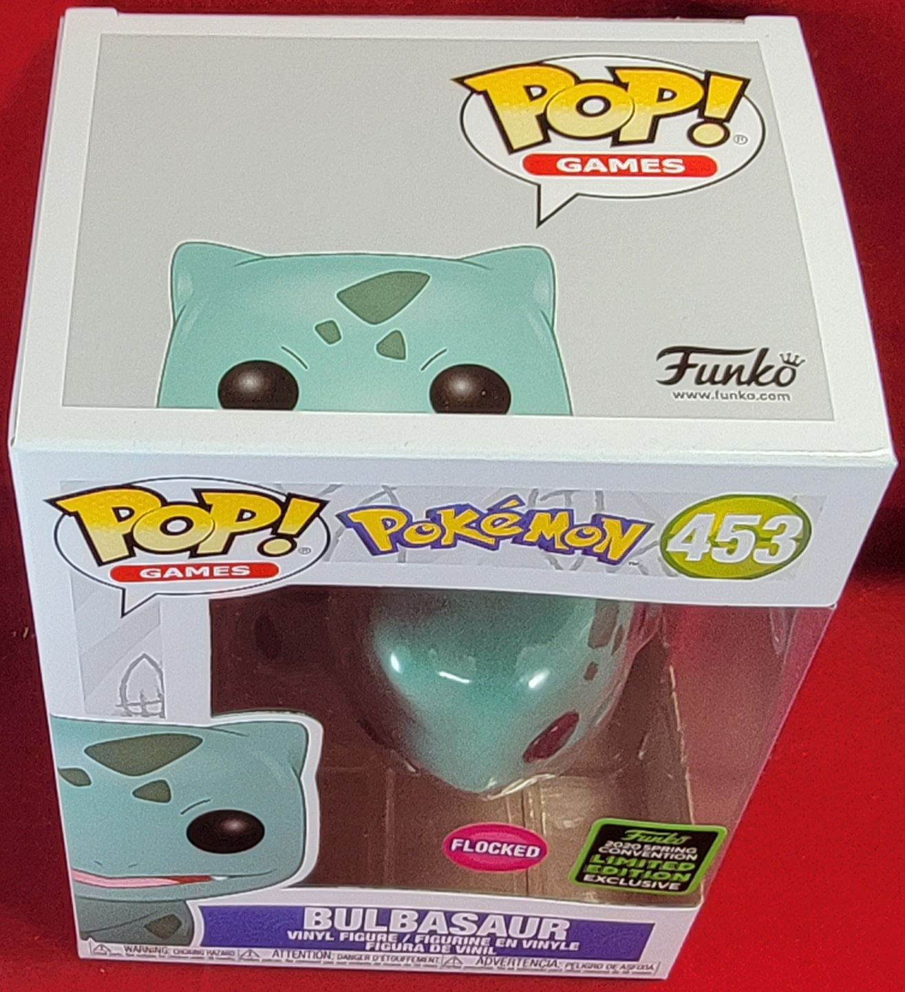 Flocked bulbasaur funko # 453 (nib)