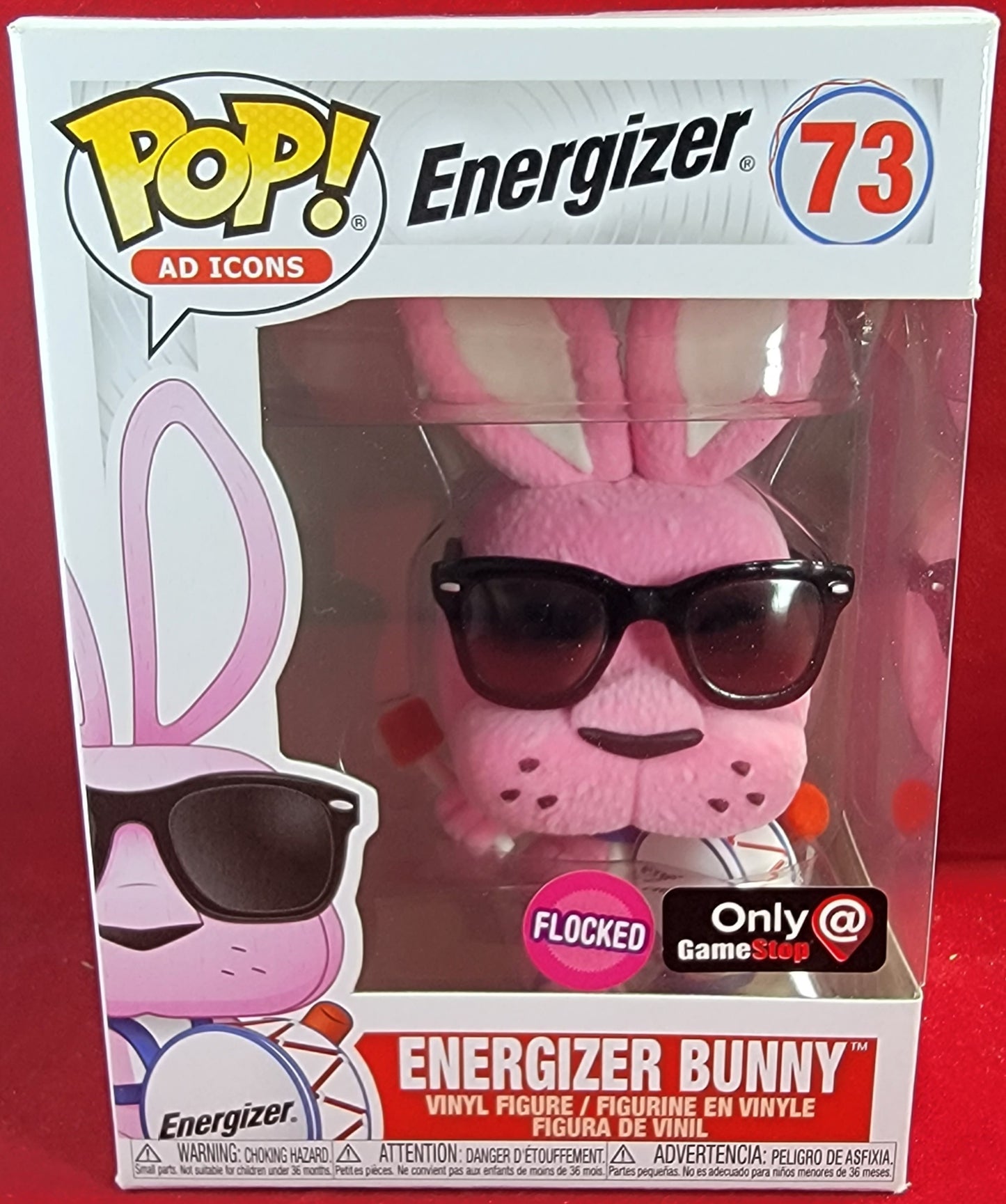 Energizer bunny flocked gamestop exclusive funko # 73 (nib)